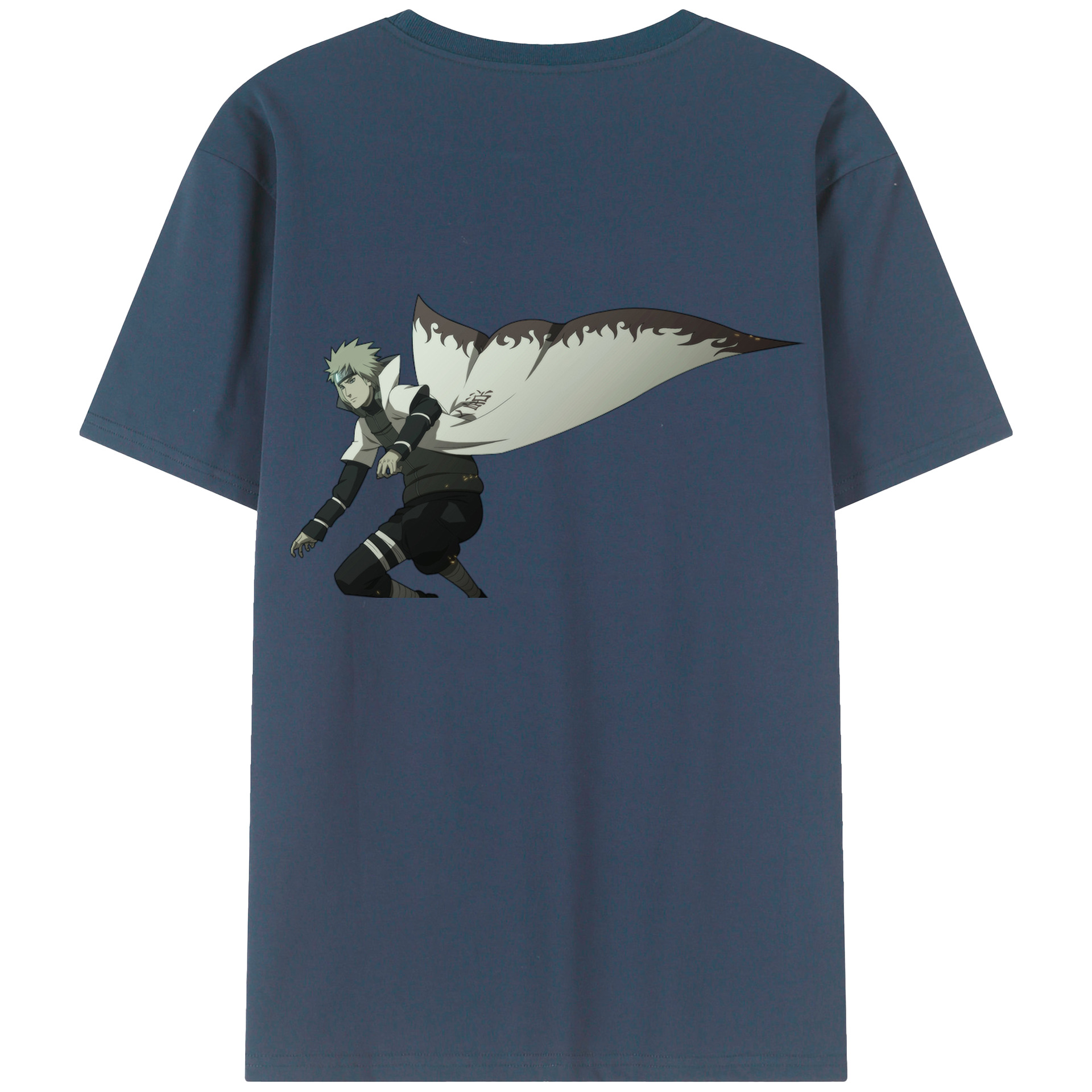 （画像用） NARUTO -ナルト- 波風 ミナト Namikaze Minato 綿100％ メンズ半袖Tシャツ（バックプリント） 通気性