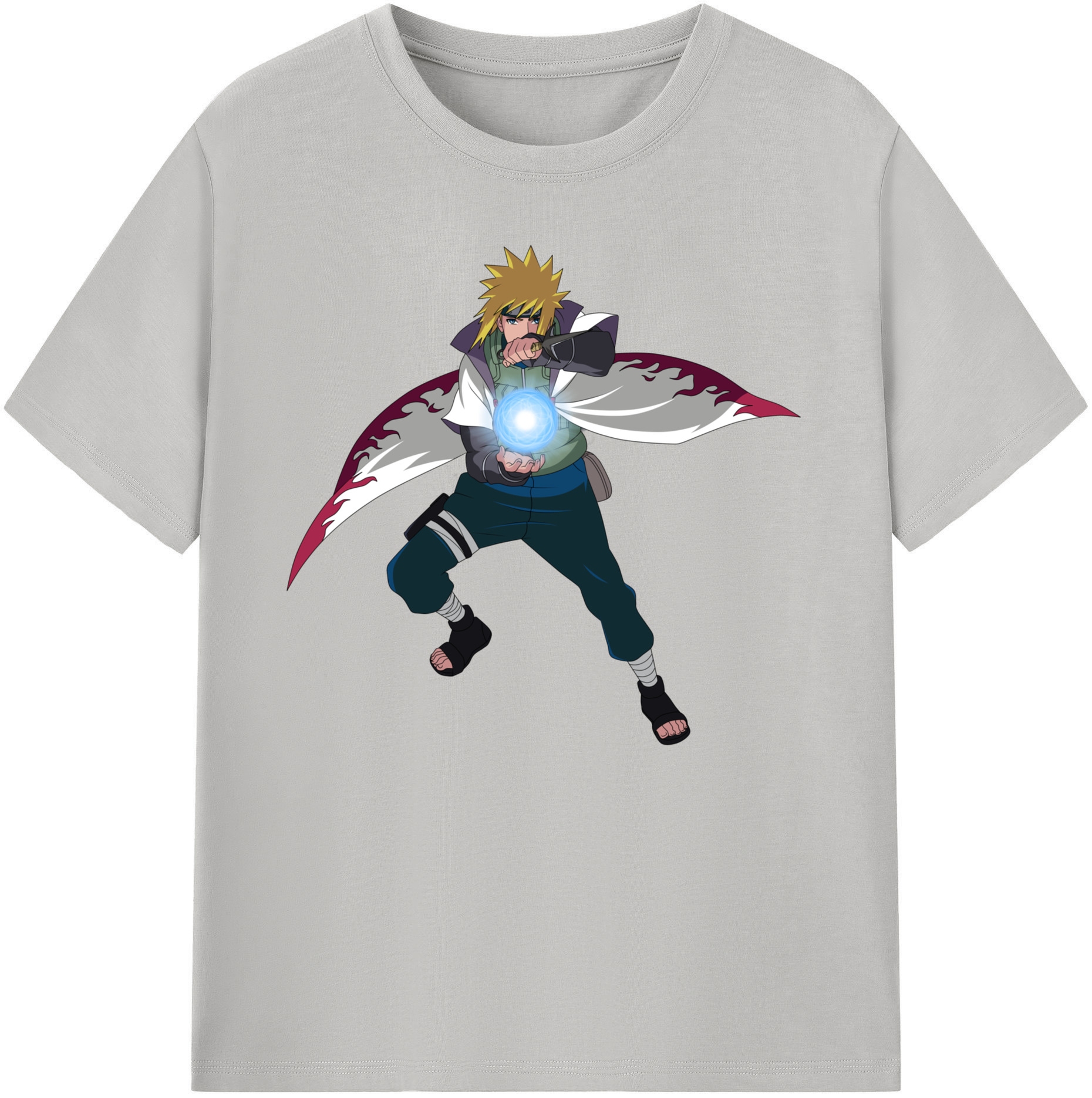 （画像用） NARUTO -ナルト- 波風 ミナト Namikaze Minato 綿100％ メンズ半袖Tシャツ｜肌触りやわらか＆通気性