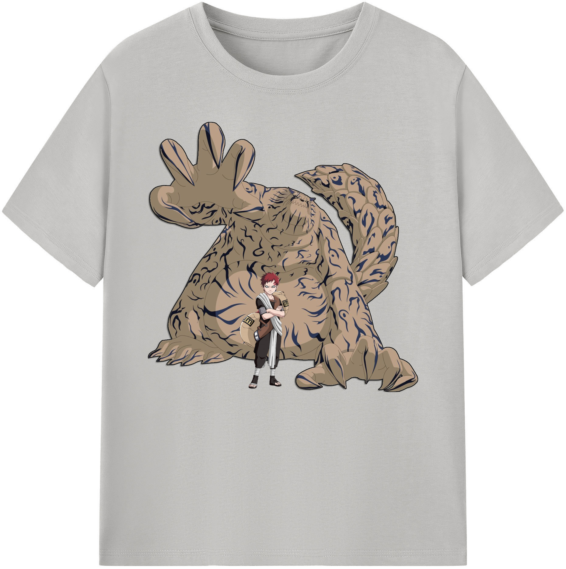 （画像用） NARUTO -ナルト- ガアラ Gaara 綿100％ メンズ半袖Tシャツ｜肌触りやわらか＆通気性
