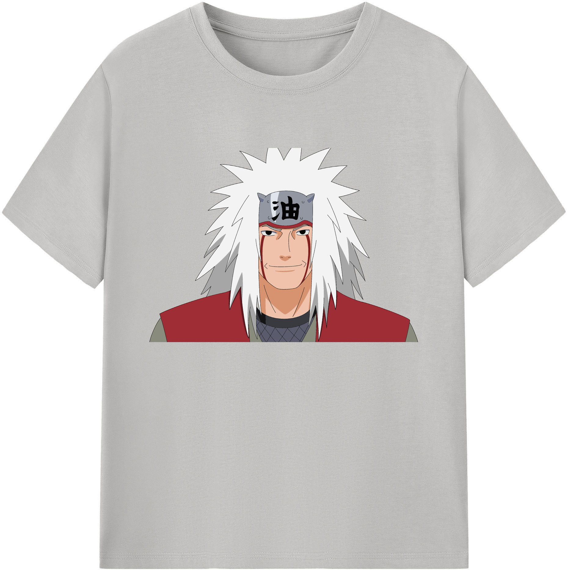 （画像用） NARUTO -ナルト- 自来也（じらいや） Jiraiya 綿100％ メンズ半袖Tシャツ｜肌触りやわらか＆通気性