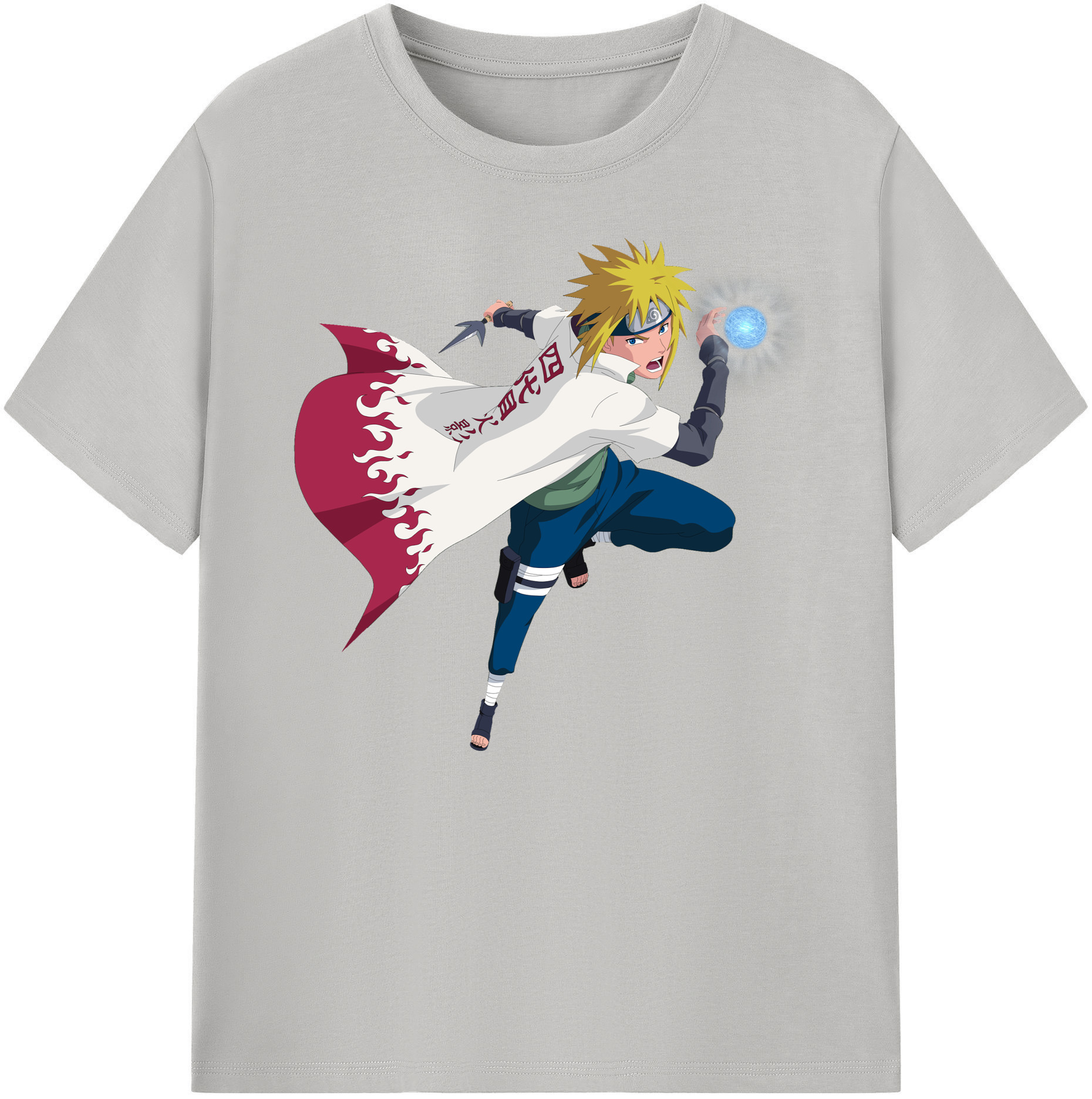 （画像用） NARUTO -ナルト- 波風 ミナト Namikaze Minato 綿100％ メンズ半袖Tシャツ｜肌触りやわらか＆通気性