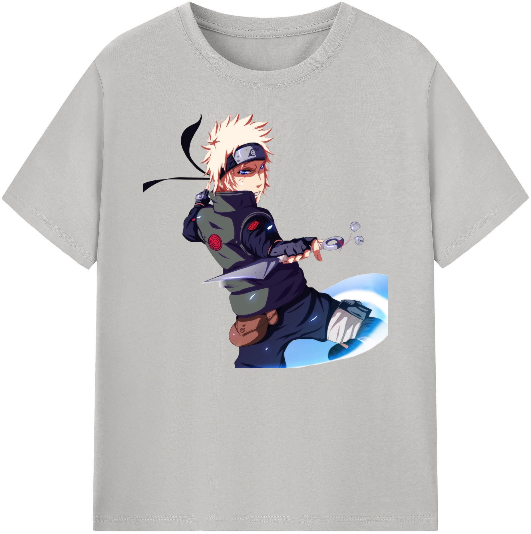 （画像用） NARUTO -ナルト- 波風 ミナト Namikaze Minato 綿100％ メンズ半袖Tシャツ｜肌触りやわらか＆通気性