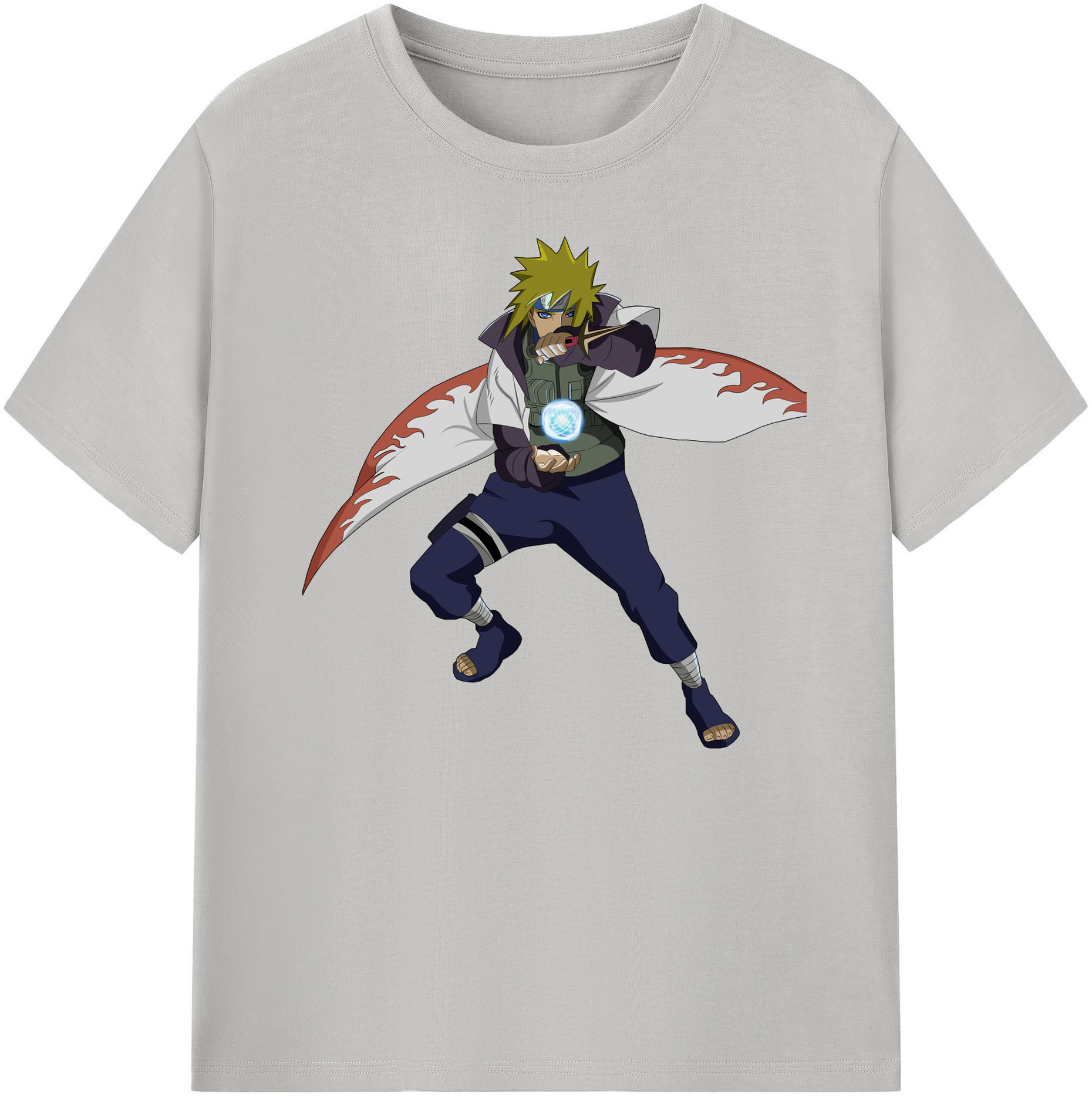 （画像用） NARUTO -ナルト- 波風 ミナト Namikaze Minato 綿100％ メンズ半袖Tシャツ｜肌触りやわらか＆通気性