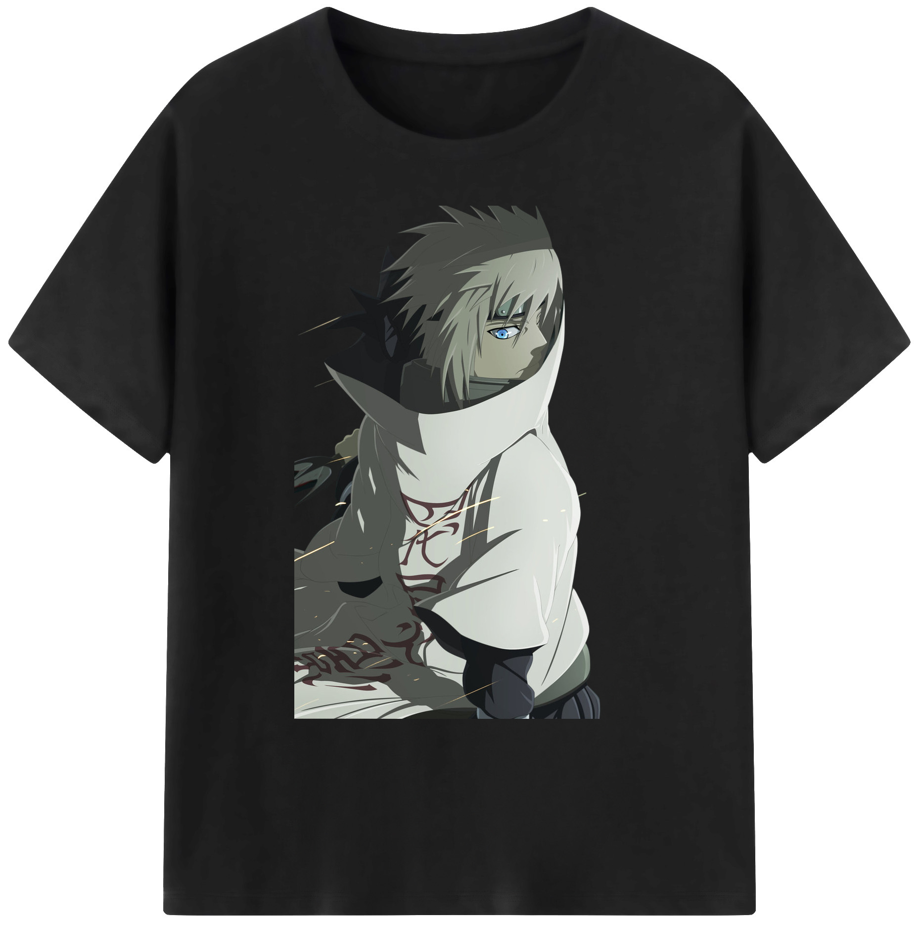 （画像用） NARUTO -ナルト- 波風 ミナト Namikaze Minato 綿100％ メンズ半袖Tシャツ｜肌触りやわらか＆通気性