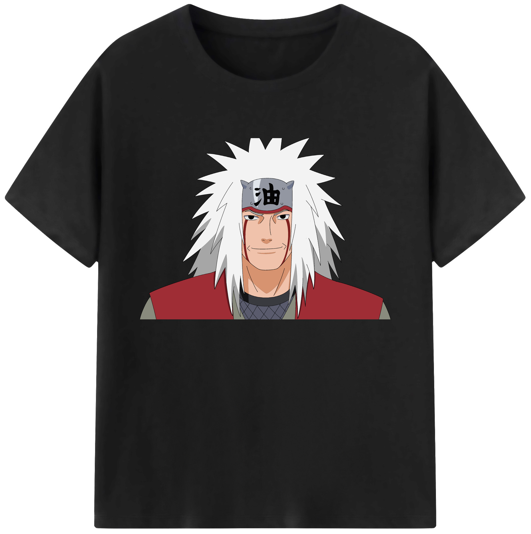 （画像用） NARUTO -ナルト- 自来也（じらいや） Jiraiya 綿100％ メンズ半袖Tシャツ｜肌触りやわらか＆通気性