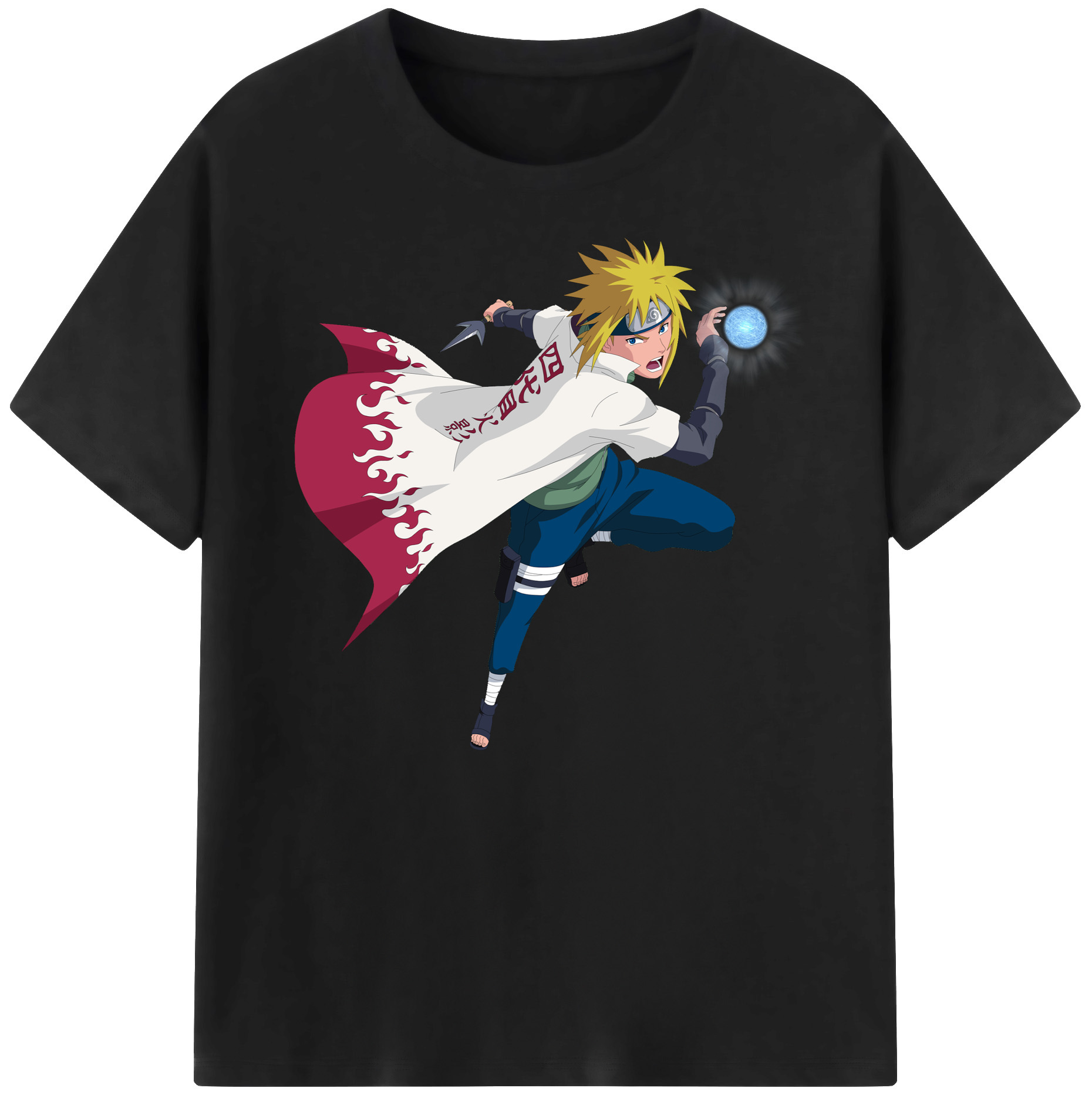 （画像用） NARUTO -ナルト- 波風 ミナト Namikaze Minato 綿100％ メンズ半袖Tシャツ｜肌触りやわらか＆通気性