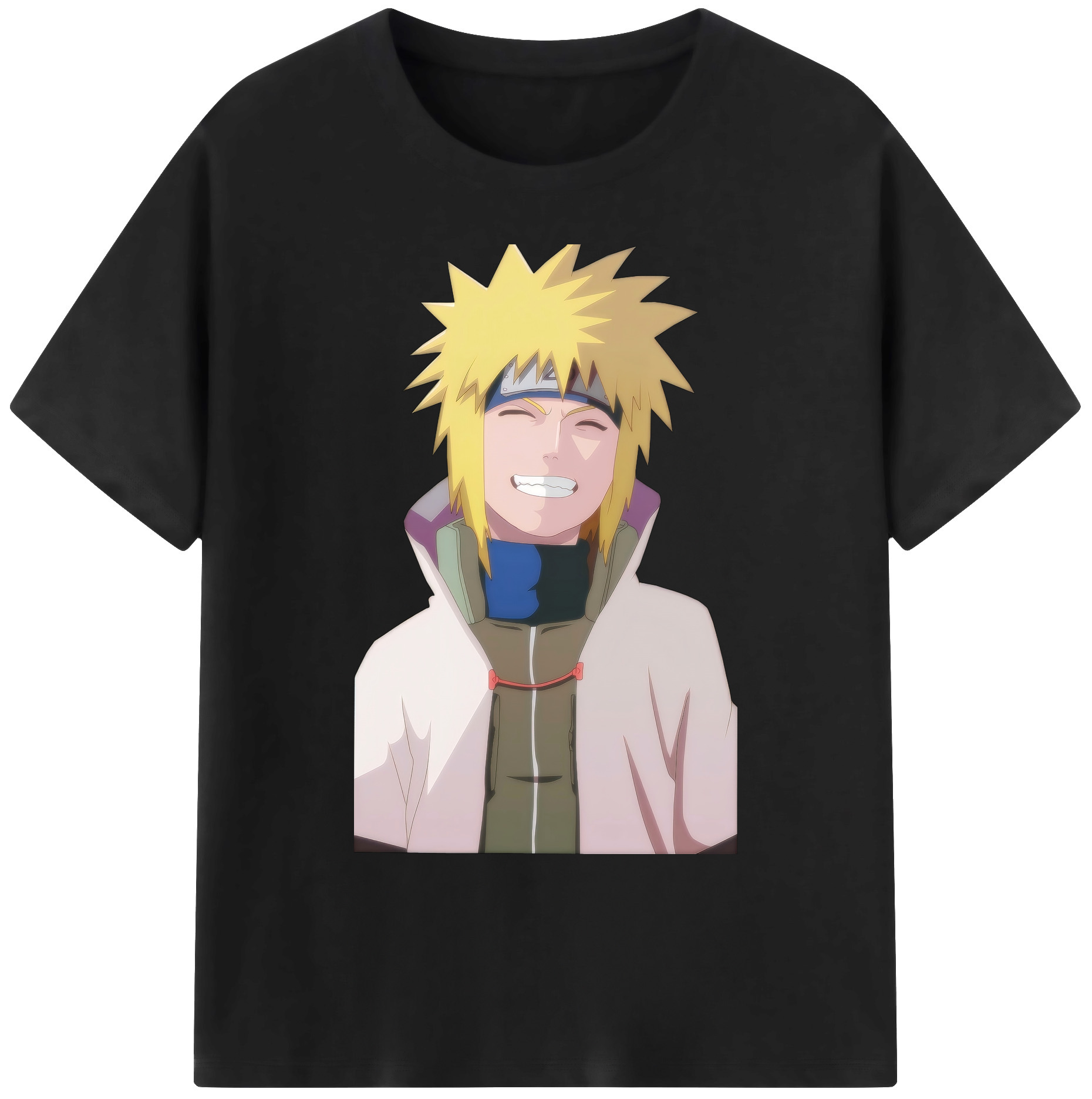（画像用） NARUTO -ナルト- 波風 ミナト Namikaze Minato 綿100％ メンズ半袖Tシャツ｜肌触りやわらか＆通気性
