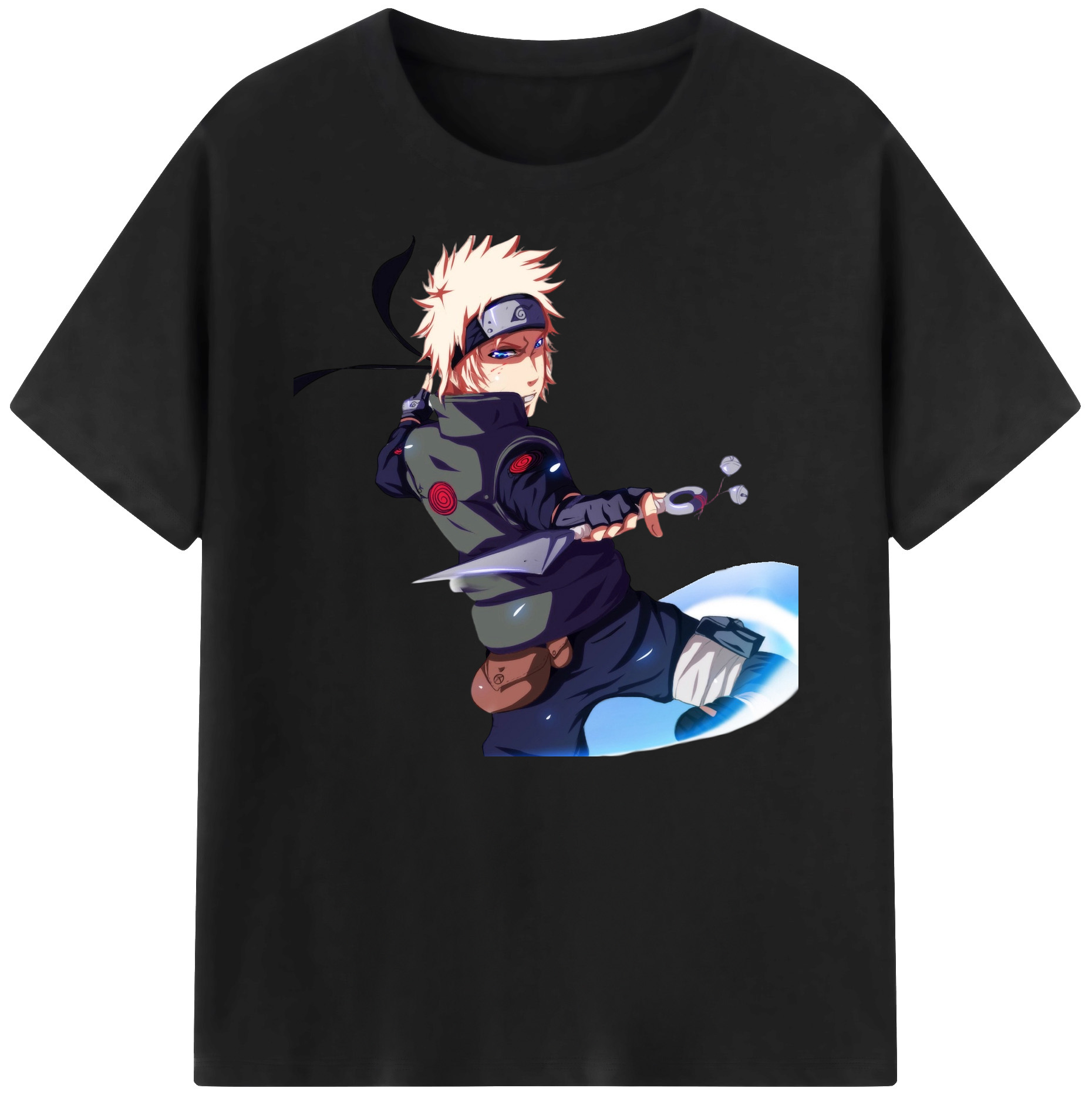 （画像用） NARUTO -ナルト- 波風 ミナト Namikaze Minato 綿100％ メンズ半袖Tシャツ｜肌触りやわらか＆通気性