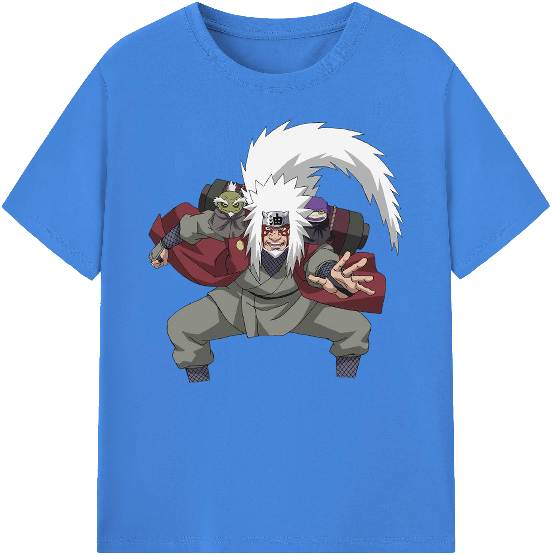 （画像用） NARUTO -ナルト- 自来也（じらいや） Jiraiya 綿100％ メンズ半袖Tシャツ｜肌触りやわらか＆通気性