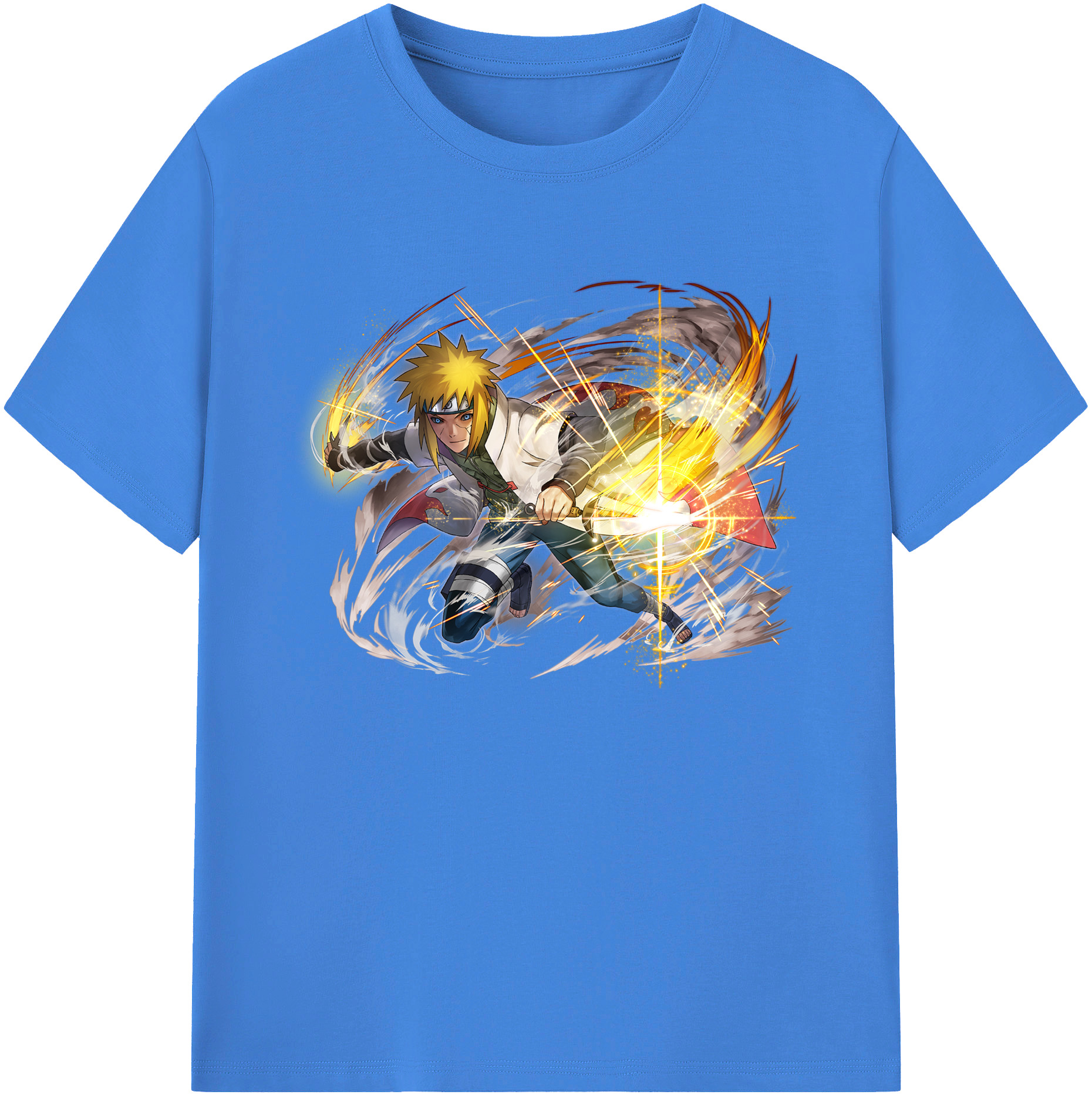 （画像用） NARUTO -ナルト- 波風 ミナト Namikaze Minato 綿100％ メンズ半袖Tシャツ｜肌触りやわらか＆通気性