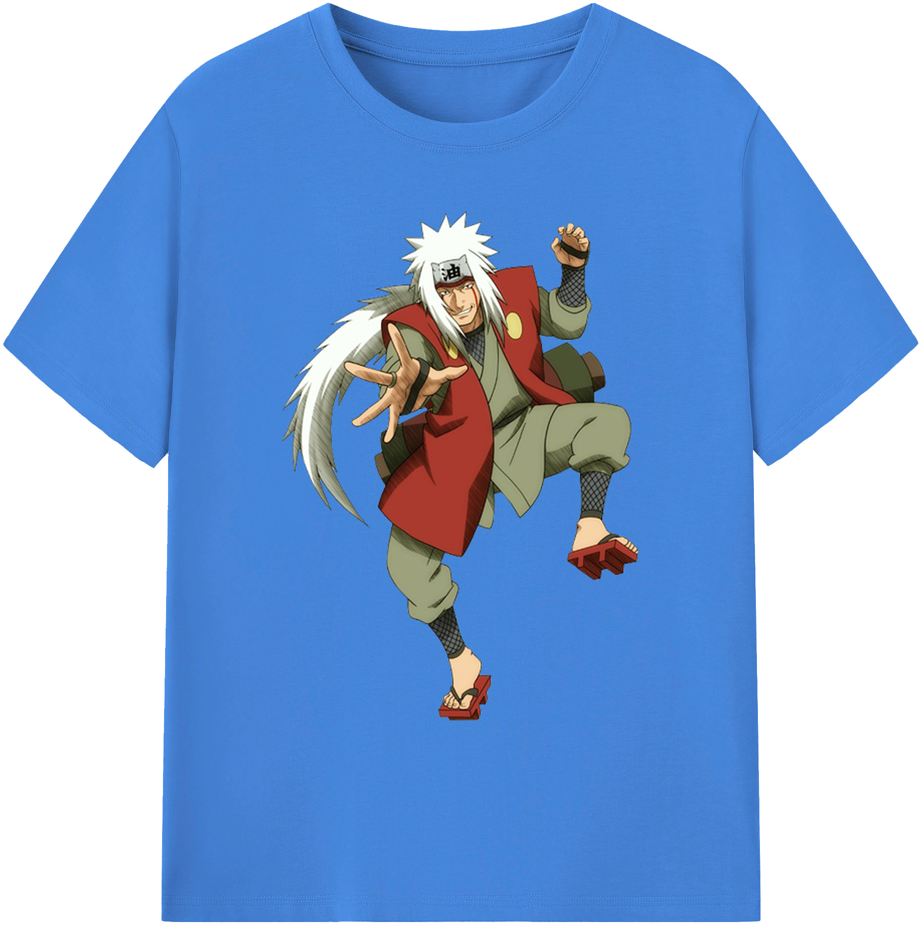 （画像用） NARUTO -ナルト- 自来也（じらいや） Jiraiya 綿100％ メンズ半袖Tシャツ｜肌触りやわらか＆通気性