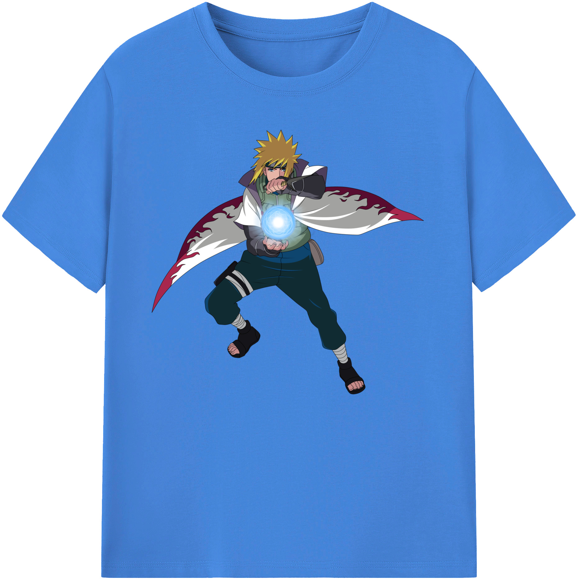 （画像用） NARUTO -ナルト- 波風 ミナト Namikaze Minato 綿100％ メンズ半袖Tシャツ｜肌触りやわらか＆通気性