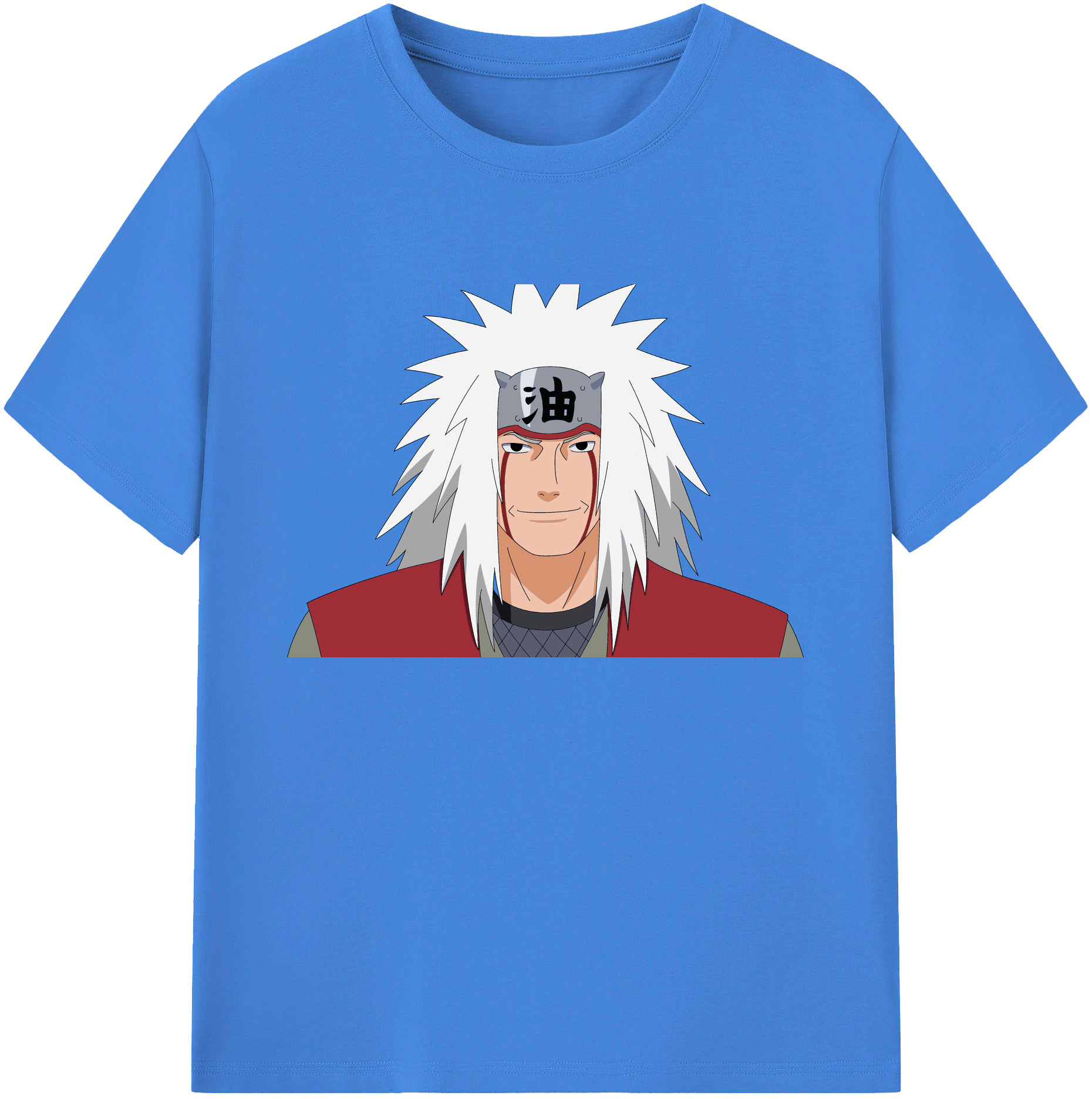 （画像用） NARUTO -ナルト- 自来也（じらいや） Jiraiya 綿100％ メンズ半袖Tシャツ｜肌触りやわらか＆通気性