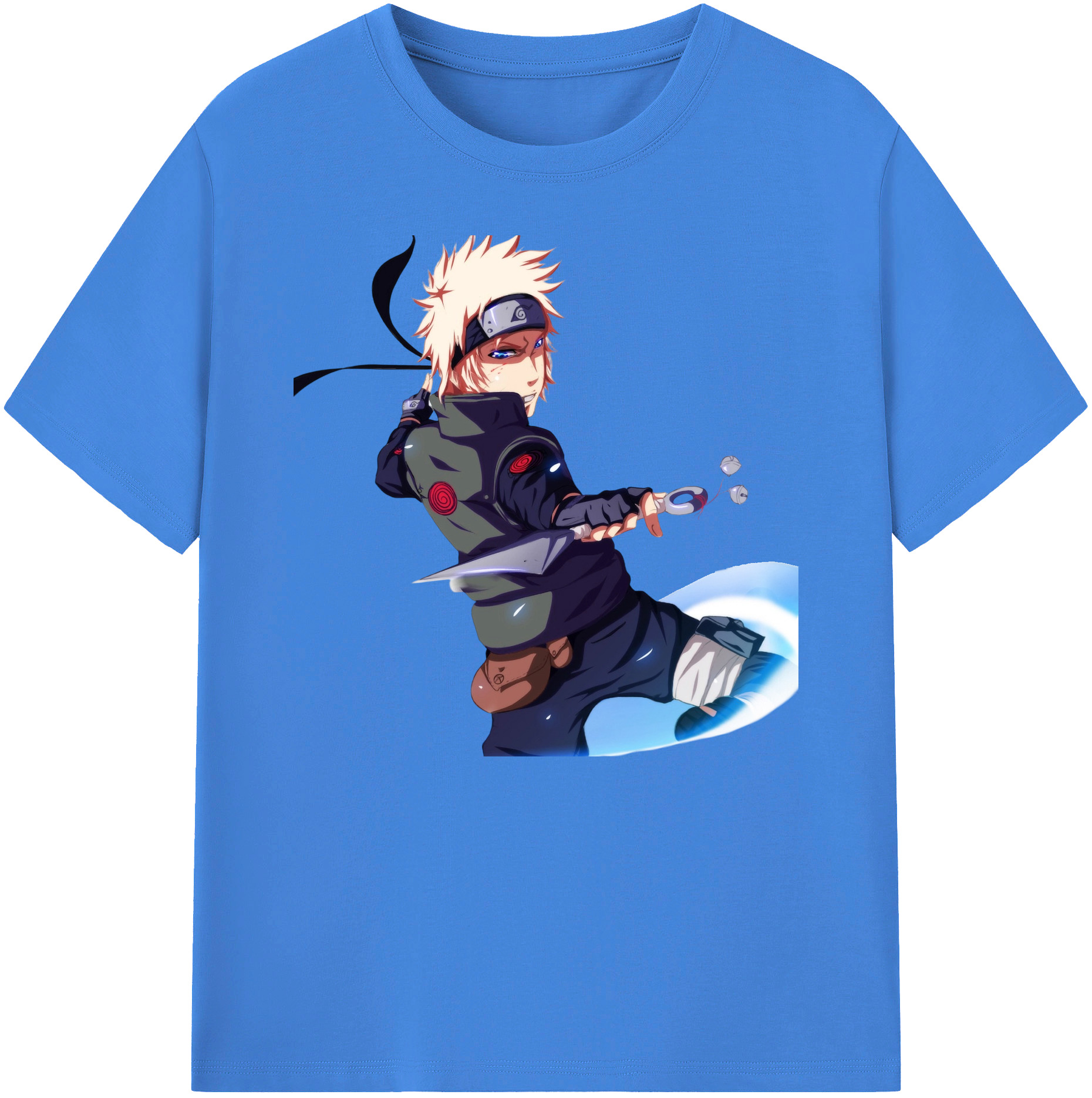 （画像用） NARUTO -ナルト- 波風 ミナト Namikaze Minato 綿100％ メンズ半袖Tシャツ｜肌触りやわらか＆通気性