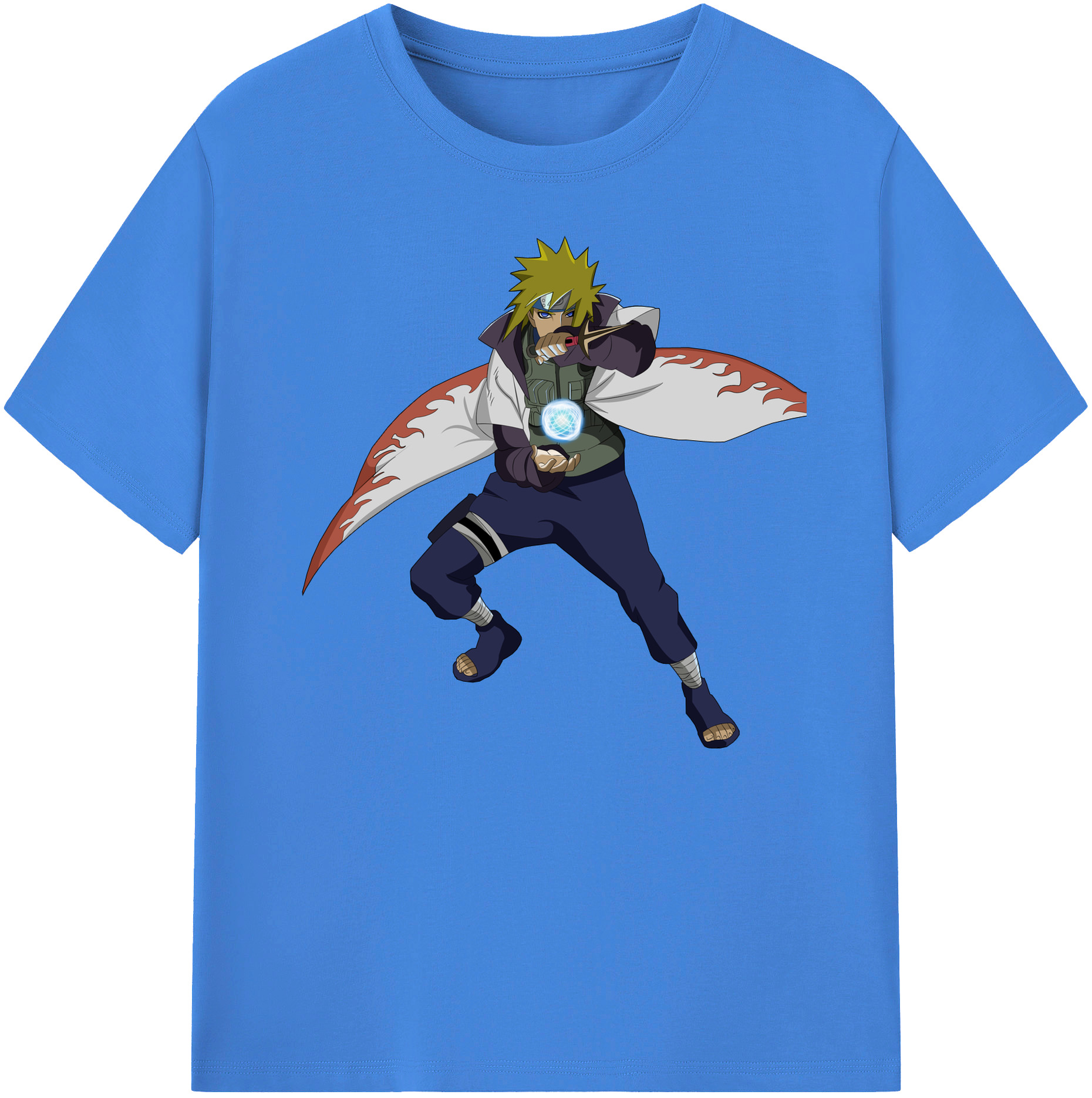 （画像用） NARUTO -ナルト- 波風 ミナト Namikaze Minato 綿100％ メンズ半袖Tシャツ｜肌触りやわらか＆通気性