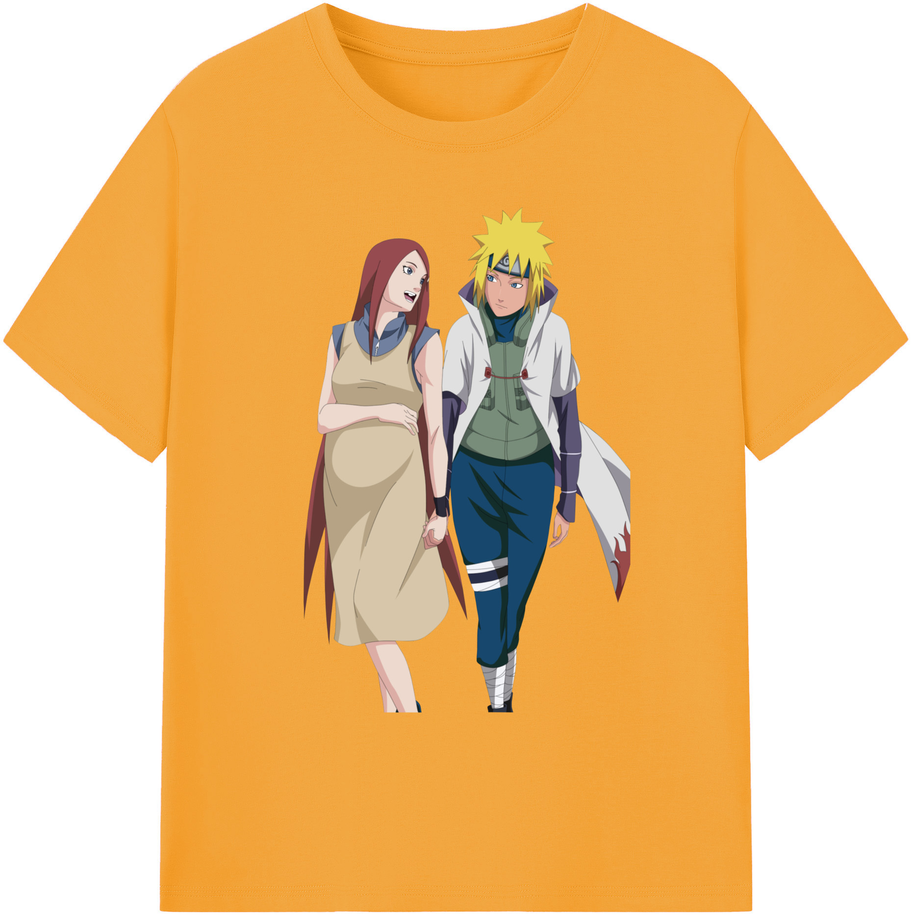 （画像用） NARUTO -ナルト- 波風 ミナト Namikaze Minato 綿100％ メンズ半袖Tシャツ｜肌触りやわらか＆通気性