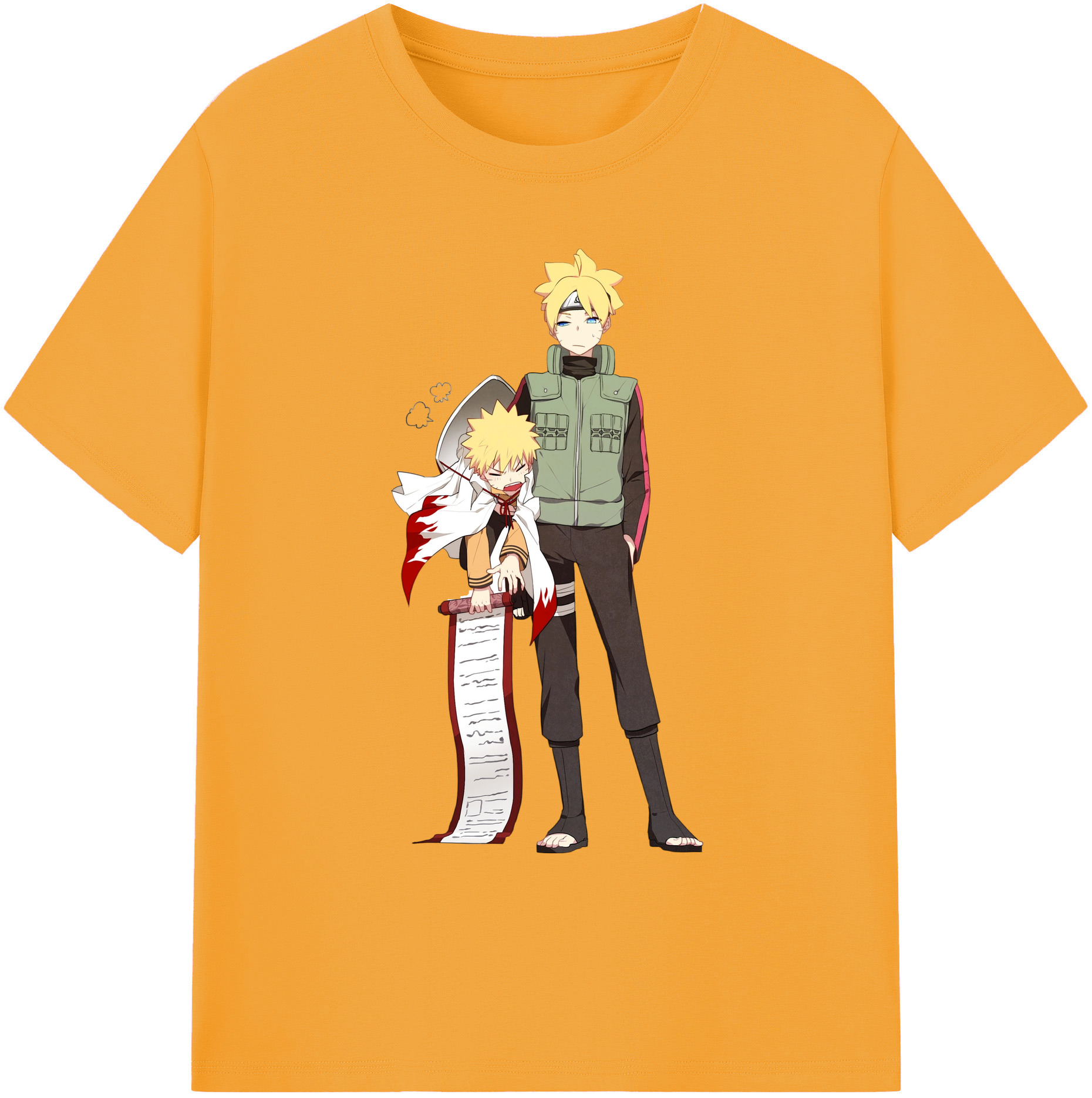（画像用） NARUTO -ナルト- 波風 ミナト Namikaze Minato 綿100％ メンズ半袖Tシャツ｜肌触りやわらか＆通気性