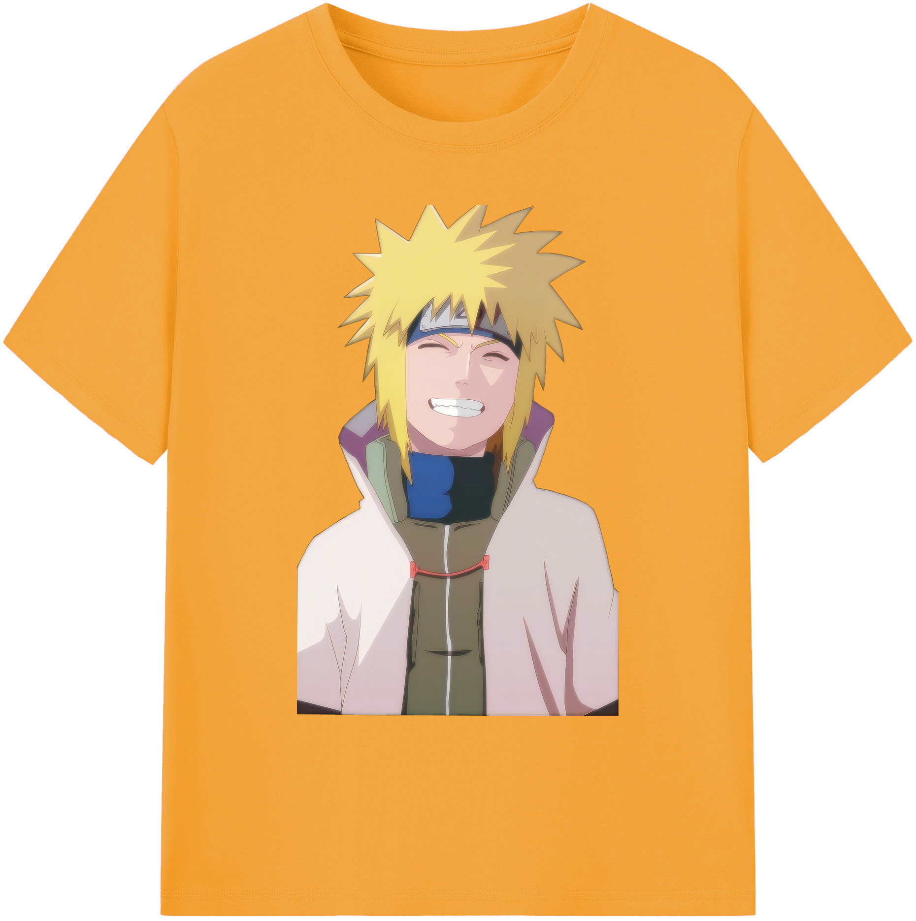 （画像用） NARUTO -ナルト- 波風 ミナト Namikaze Minato 綿100％ メンズ半袖Tシャツ｜肌触りやわらか＆通気性
