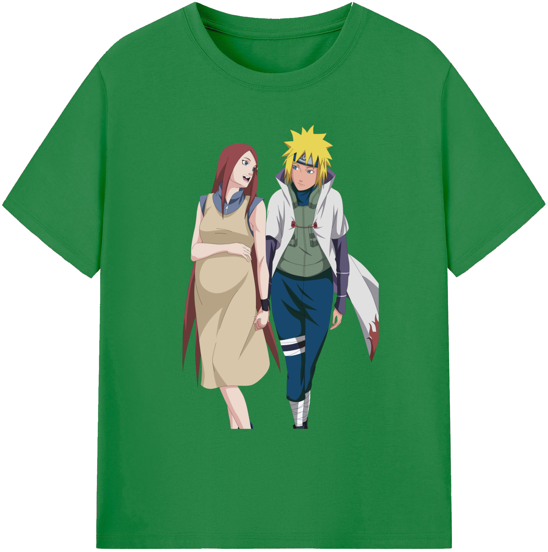 （画像用） NARUTO -ナルト- 波風 ミナト Namikaze Minato 綿100％ メンズ半袖Tシャツ｜肌触りやわらか＆通気性