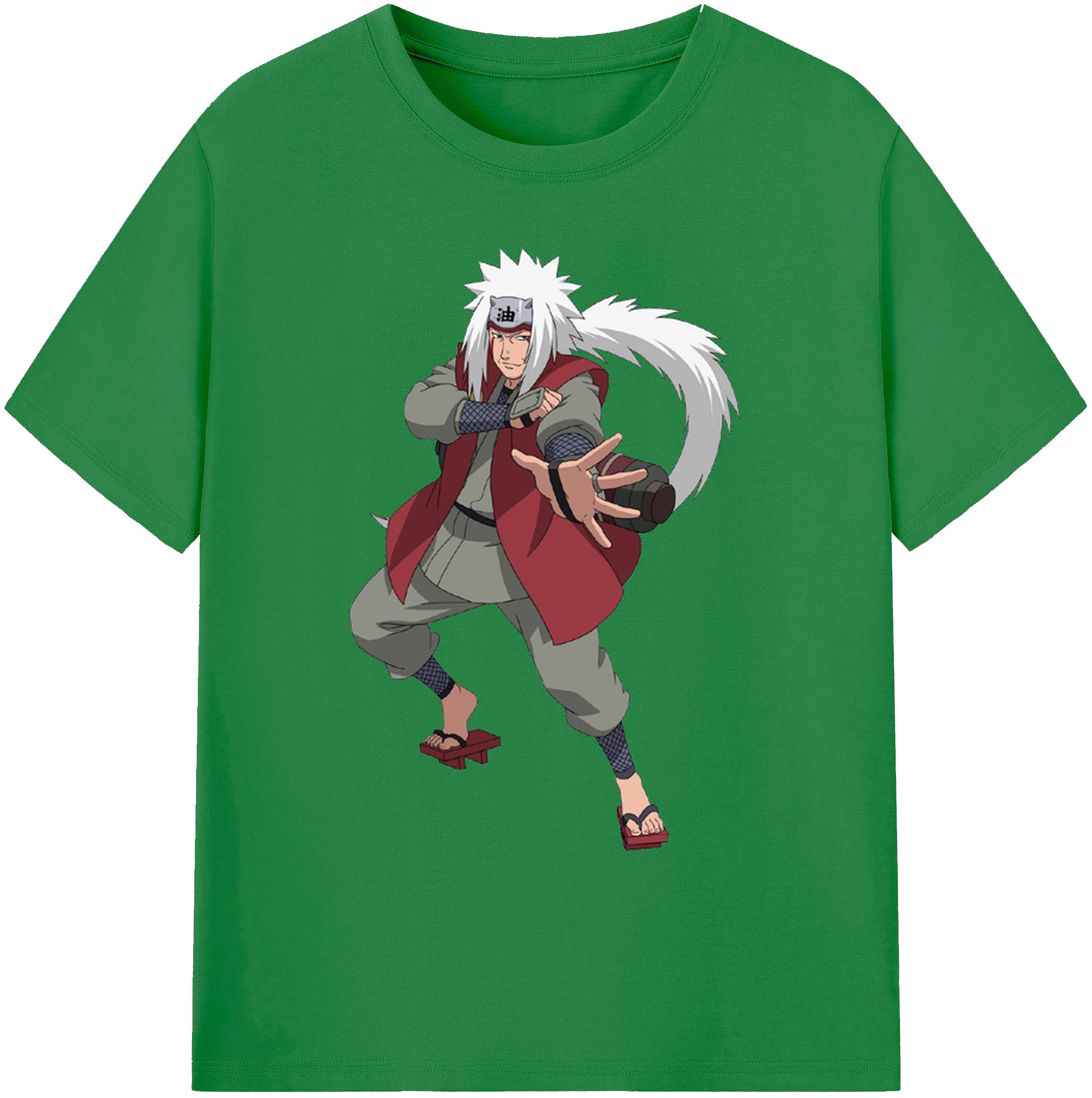 （画像用） NARUTO -ナルト- 自来也（じらいや） Jiraiya 綿100％ メンズ半袖Tシャツ｜肌触りやわらか＆通気性