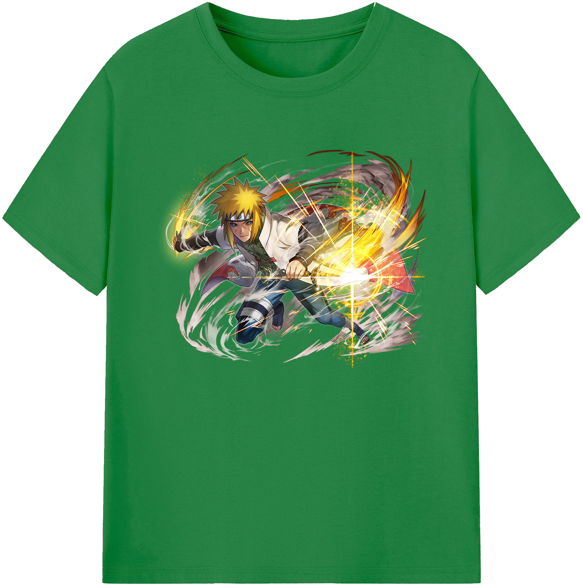 （画像用） NARUTO -ナルト- 波風 ミナト Namikaze Minato 綿100％ メンズ半袖Tシャツ｜肌触りやわらか＆通気性