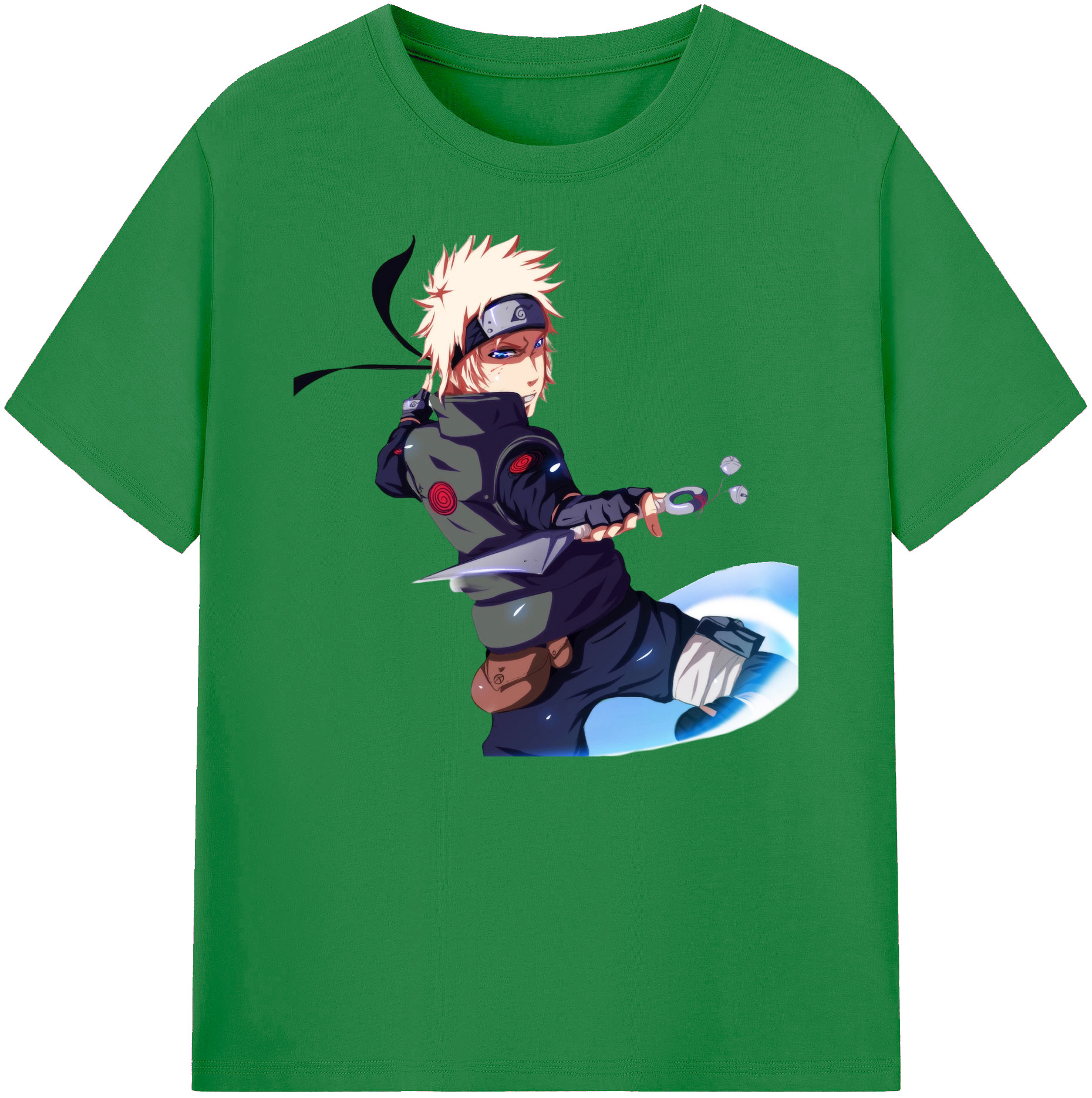 （画像用） NARUTO -ナルト- 波風 ミナト Namikaze Minato 綿100％ メンズ半袖Tシャツ｜肌触りやわらか＆通気性