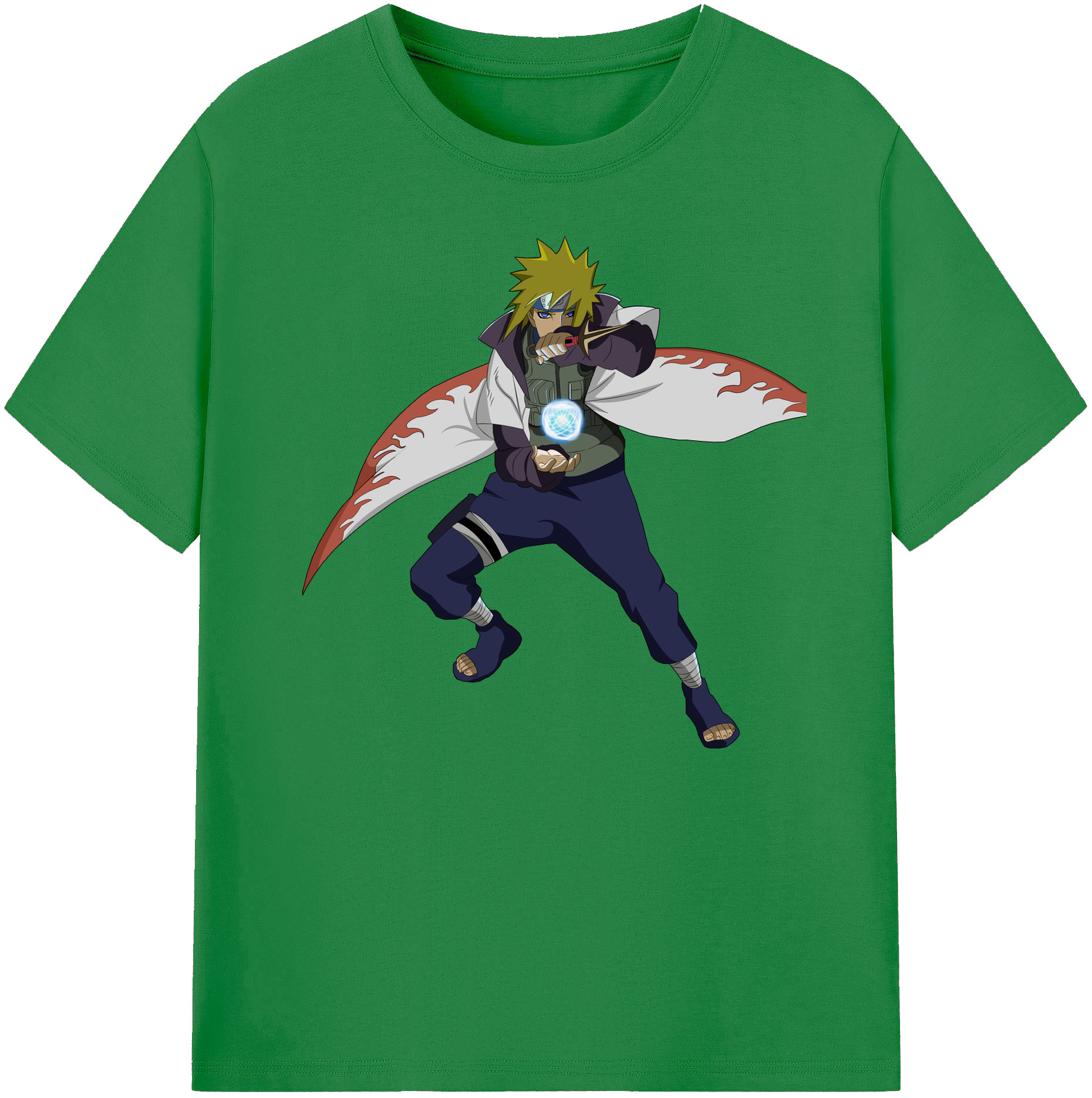 （画像用） NARUTO -ナルト- 波風 ミナト Namikaze Minato 綿100％ メンズ半袖Tシャツ｜肌触りやわらか＆通気性