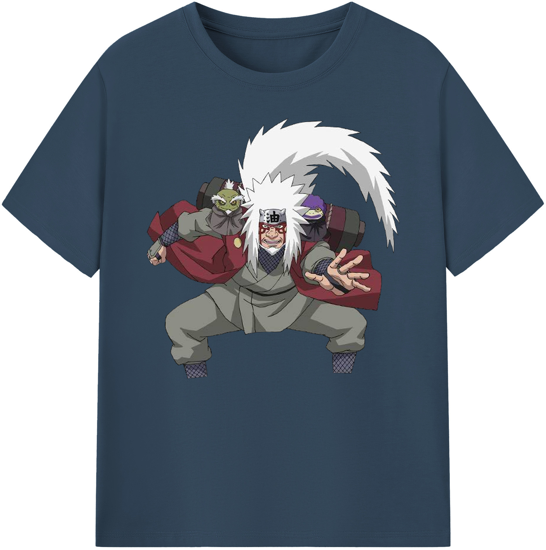 （画像用） NARUTO -ナルト- 自来也（じらいや） Jiraiya 綿100％ メンズ半袖Tシャツ｜肌触りやわらか＆通気性