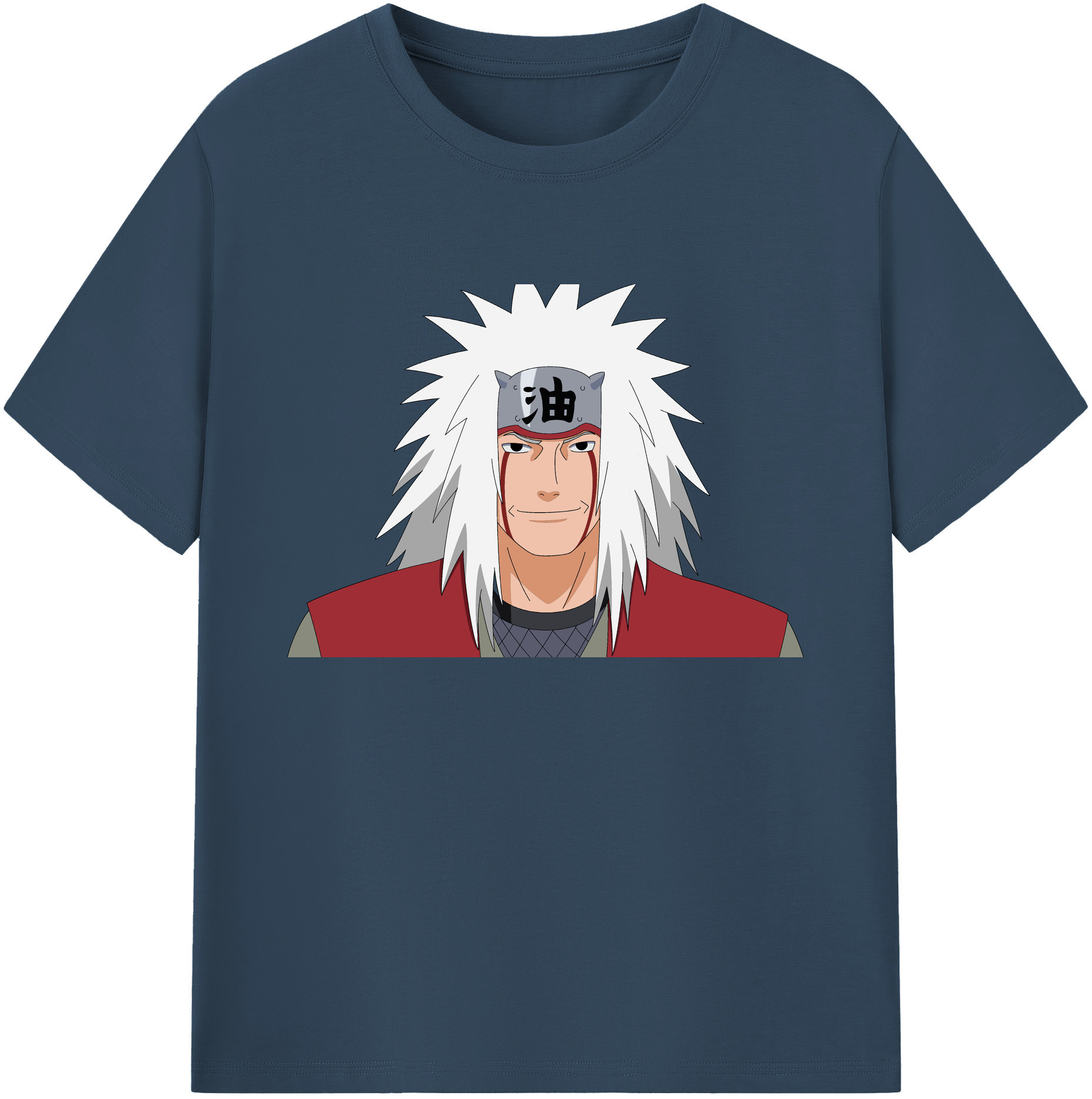 （画像用） NARUTO -ナルト- 自来也（じらいや） Jiraiya 綿100％ メンズ半袖Tシャツ｜肌触りやわらか＆通気性