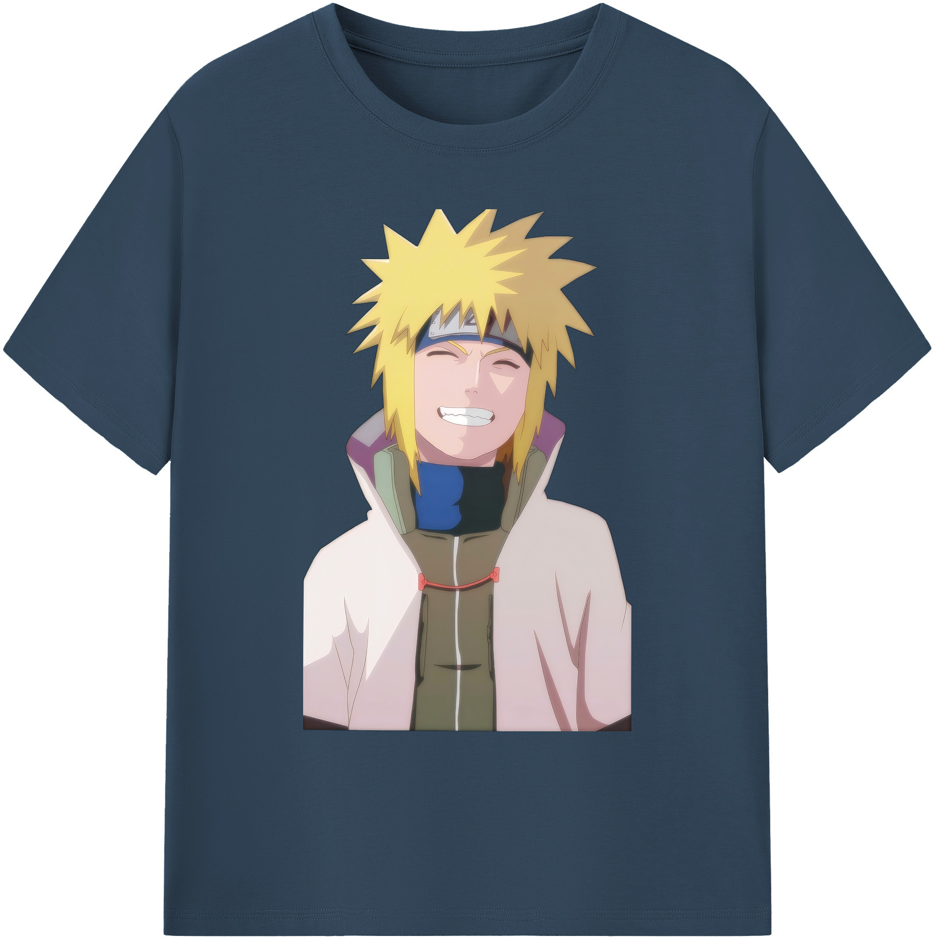 （画像用） NARUTO -ナルト- 波風 ミナト Namikaze Minato 綿100％ メンズ半袖Tシャツ｜肌触りやわらか＆通気性