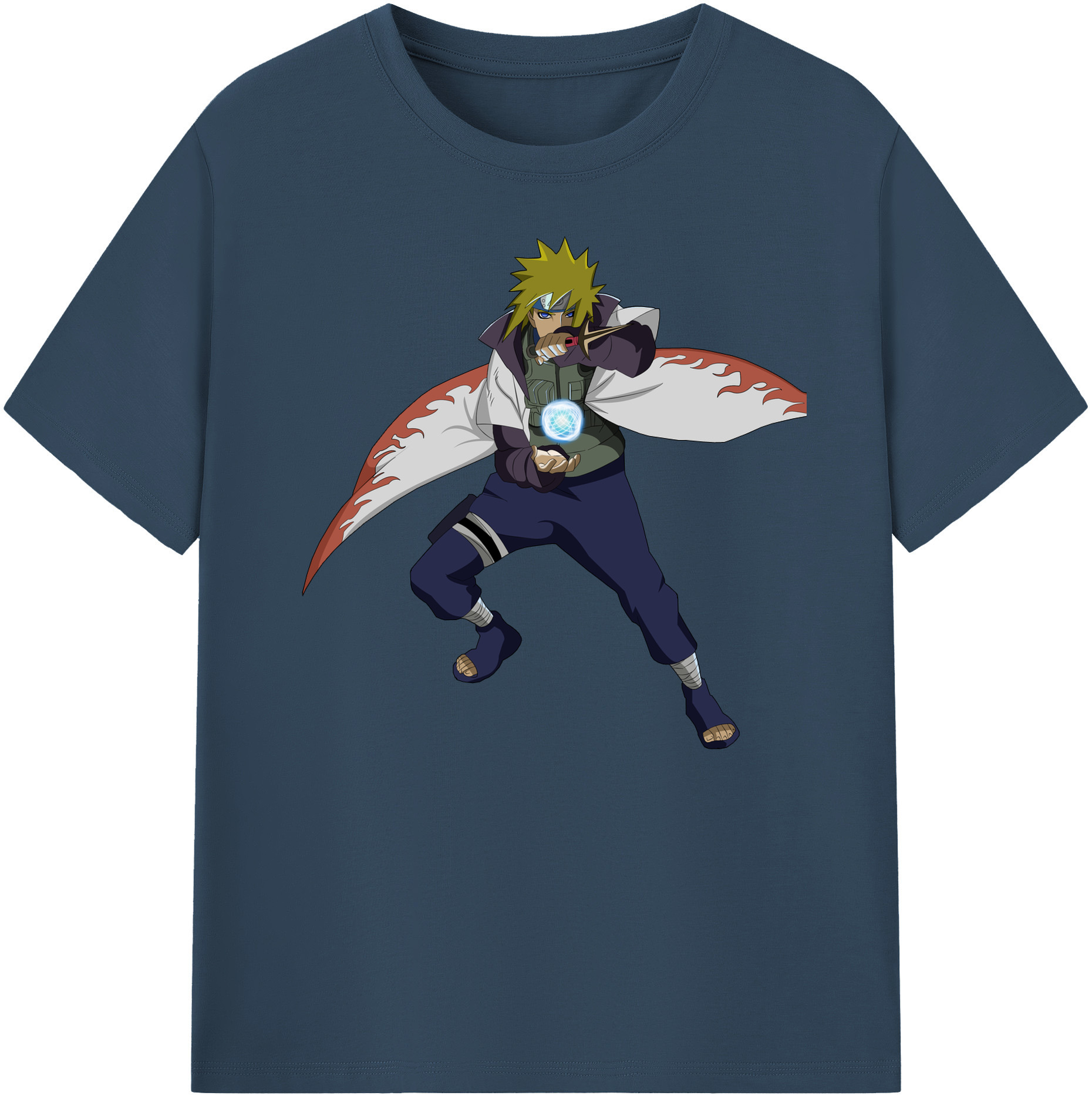 （画像用） NARUTO -ナルト- 波風 ミナト Namikaze Minato 綿100％ メンズ半袖Tシャツ｜肌触りやわらか＆通気性