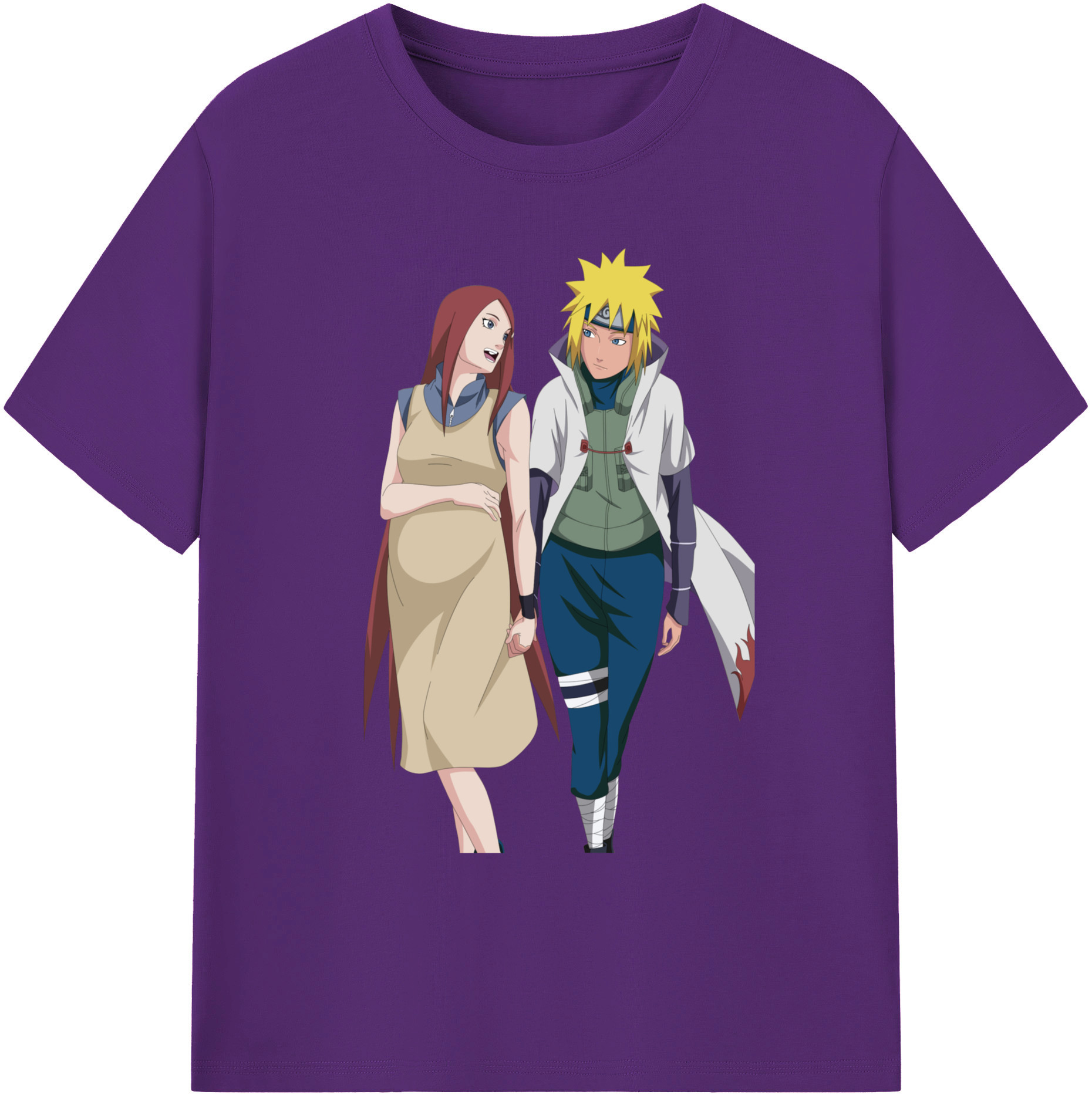 （画像用） NARUTO -ナルト- 波風 ミナト Namikaze Minato 綿100％ メンズ半袖Tシャツ｜肌触りやわらか＆通気性