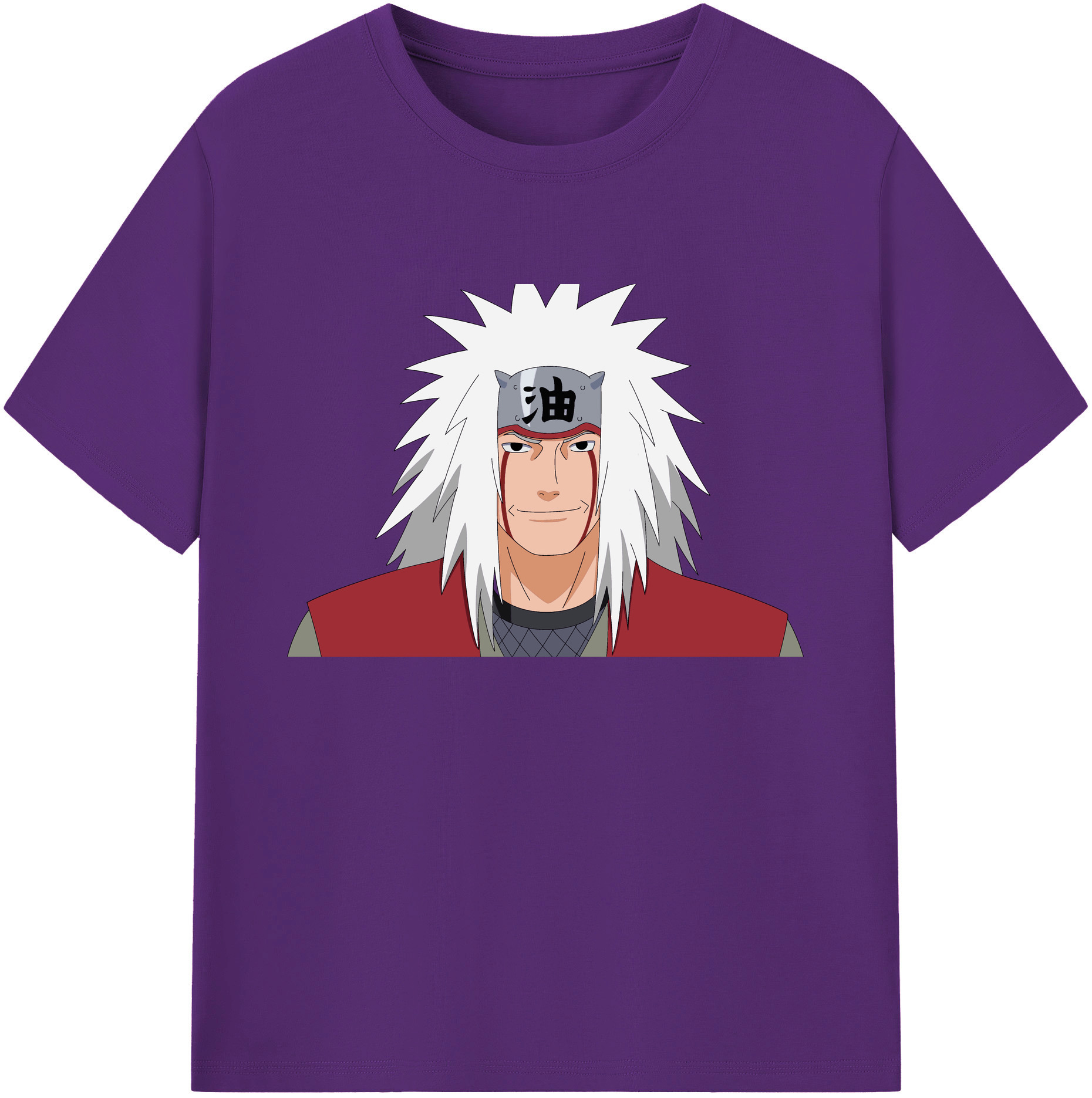 （画像用） NARUTO -ナルト- 自来也（じらいや） Jiraiya 綿100％ メンズ半袖Tシャツ｜肌触りやわらか＆通気性