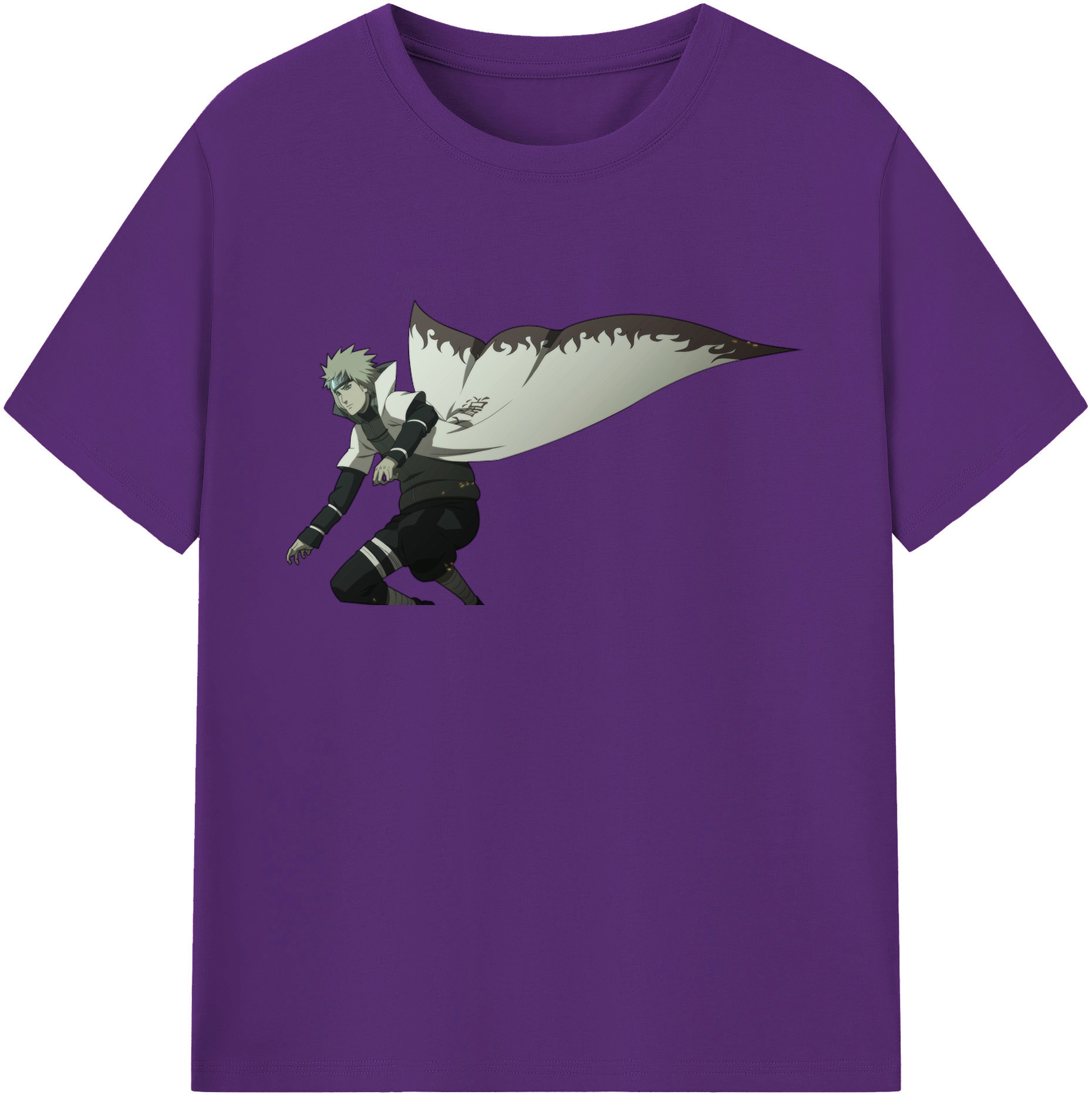 （画像用） NARUTO -ナルト- 波風 ミナト Namikaze Minato 綿100％ メンズ半袖Tシャツ｜肌触りやわらか＆通気性