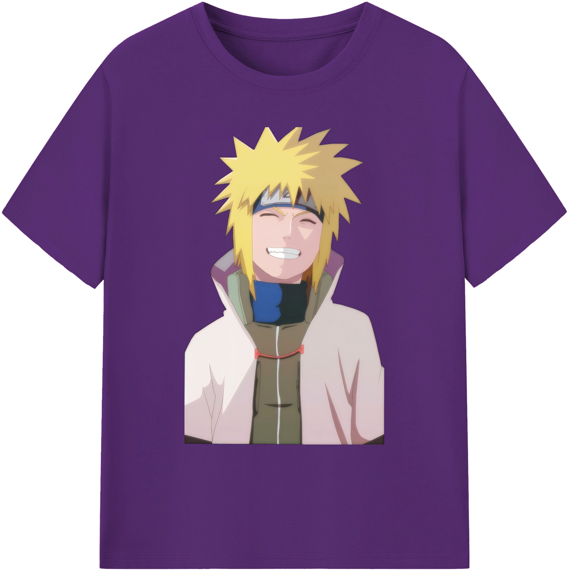 （画像用） NARUTO -ナルト- 波風 ミナト Namikaze Minato 綿100％ メンズ半袖Tシャツ｜肌触りやわらか＆通気性