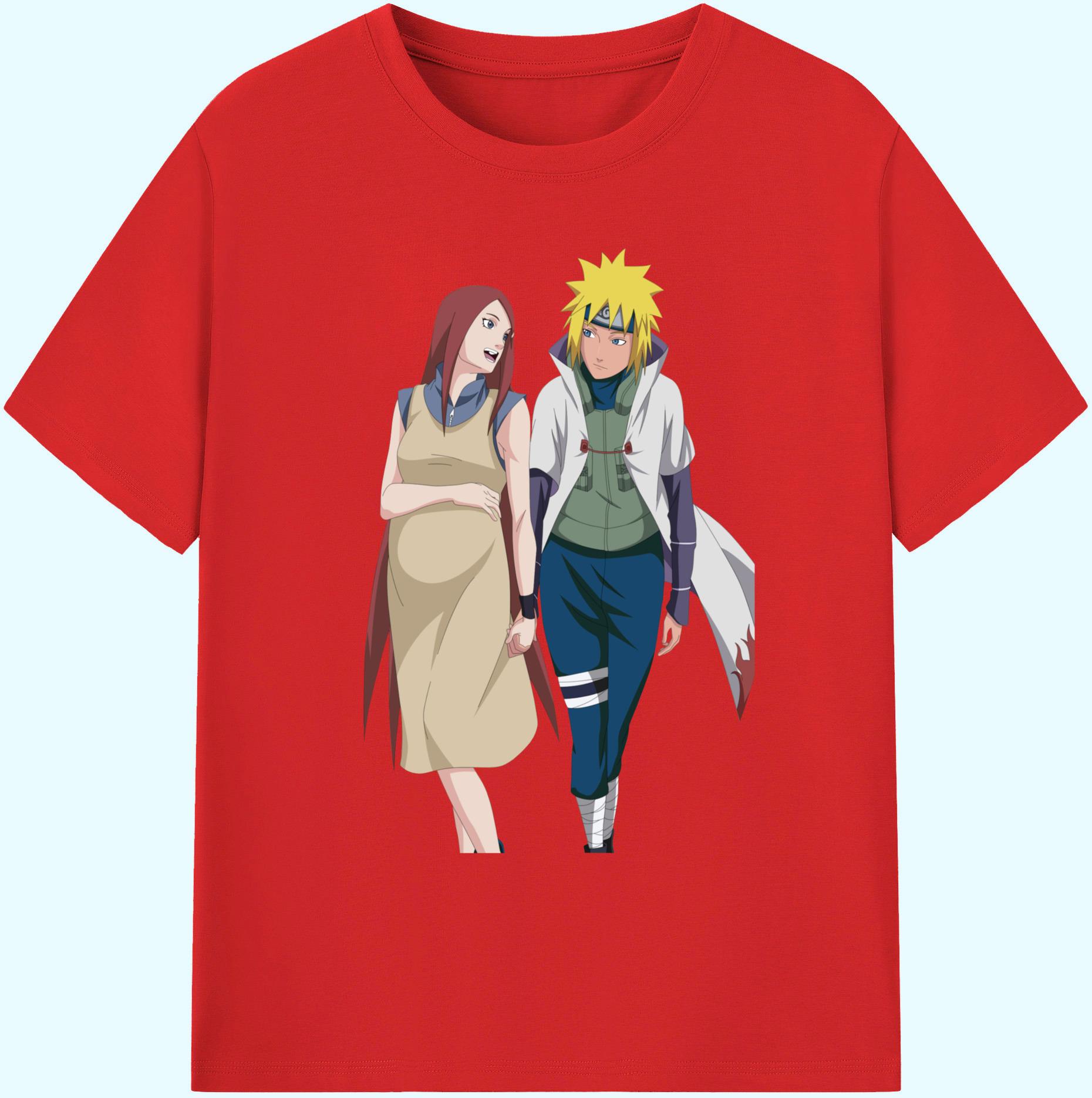 （画像用） NARUTO -ナルト- 波風 ミナト Namikaze Minato 綿100％ メンズ半袖Tシャツ｜肌触りやわらか＆通気性