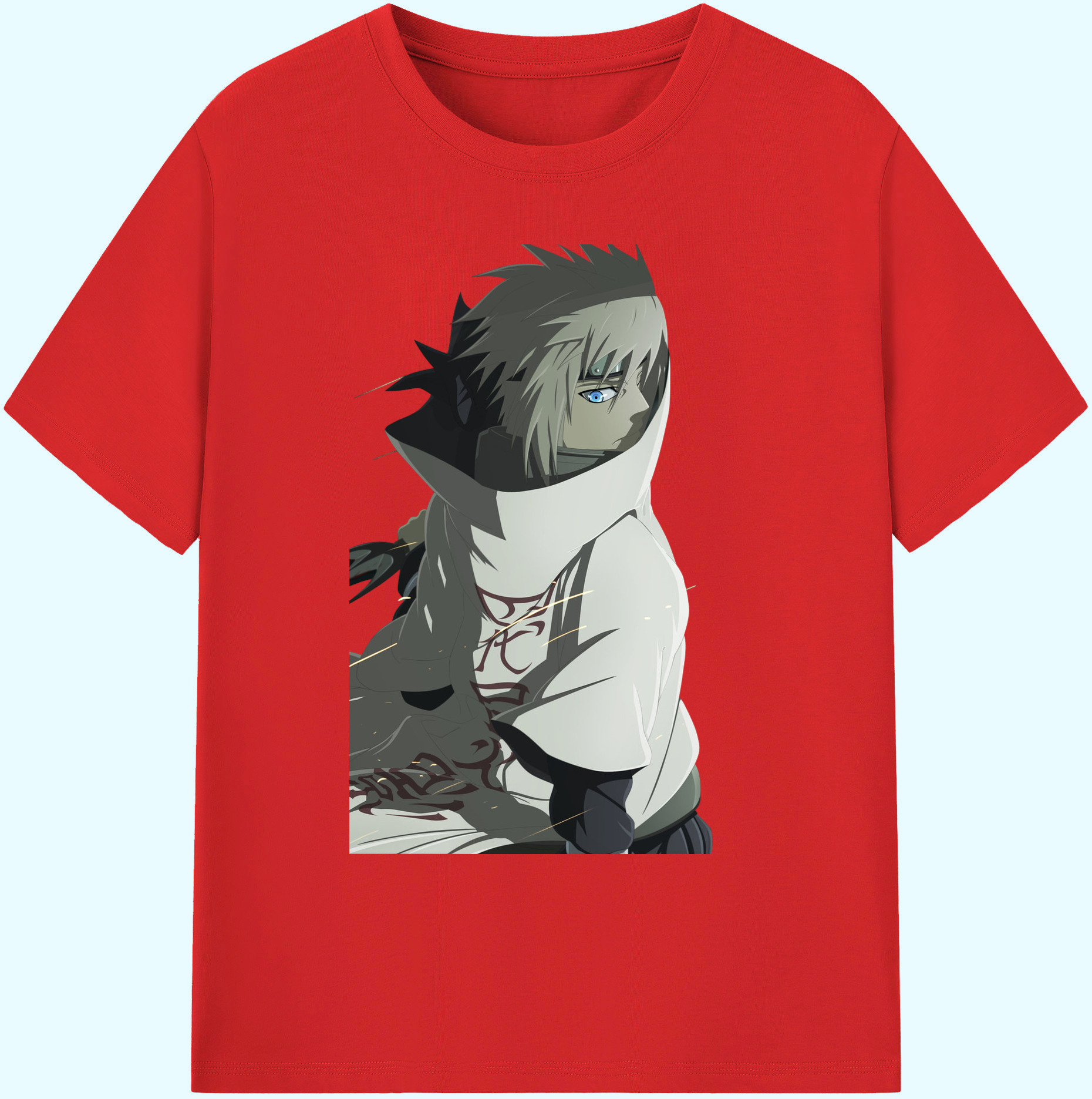 （画像用） NARUTO -ナルト- 波風 ミナト Namikaze Minato 綿100％ メンズ半袖Tシャツ｜肌触りやわらか＆通気性