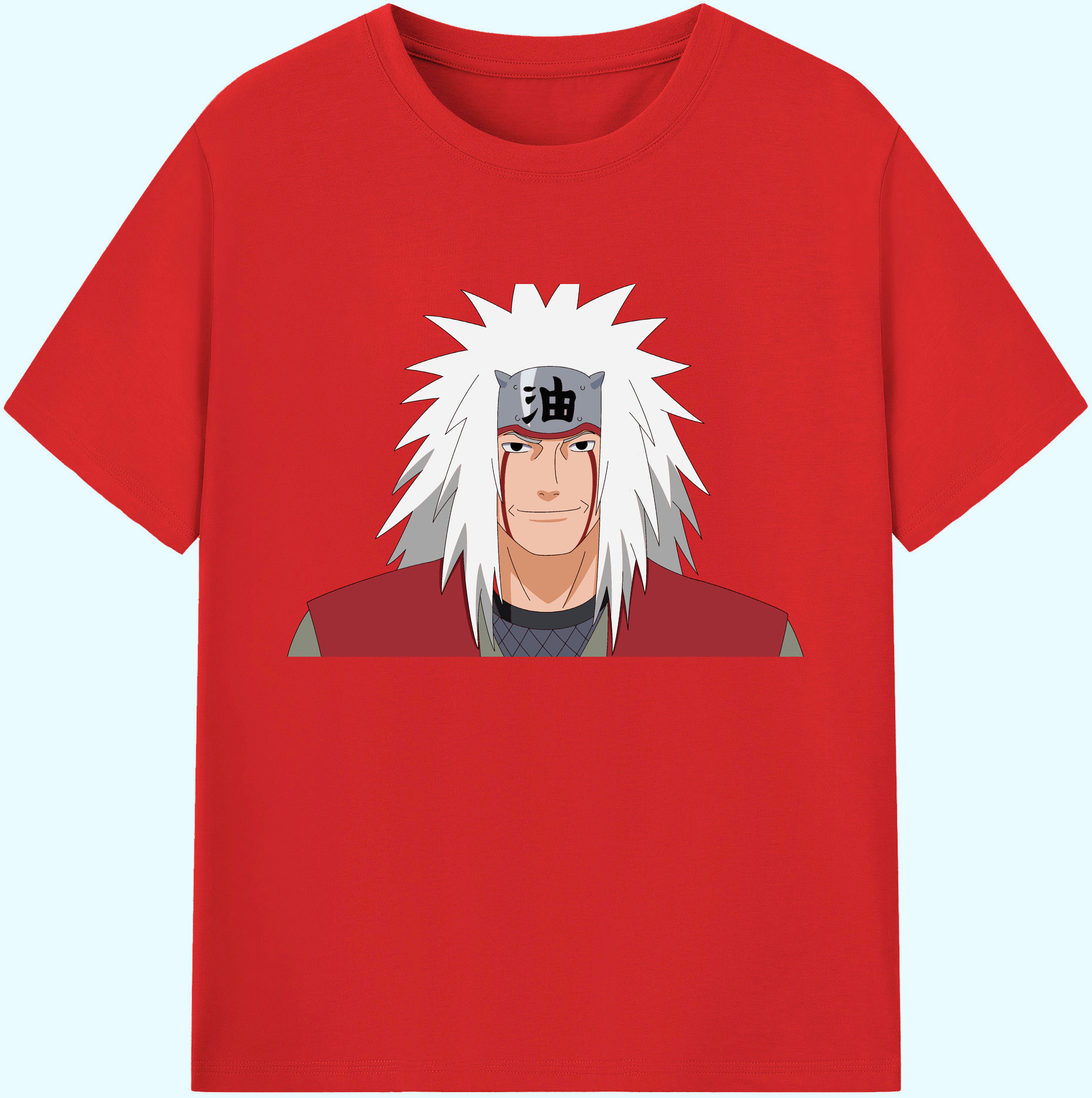 （画像用） NARUTO -ナルト- 自来也（じらいや） Jiraiya 綿100％ メンズ半袖Tシャツ｜肌触りやわらか＆通気性