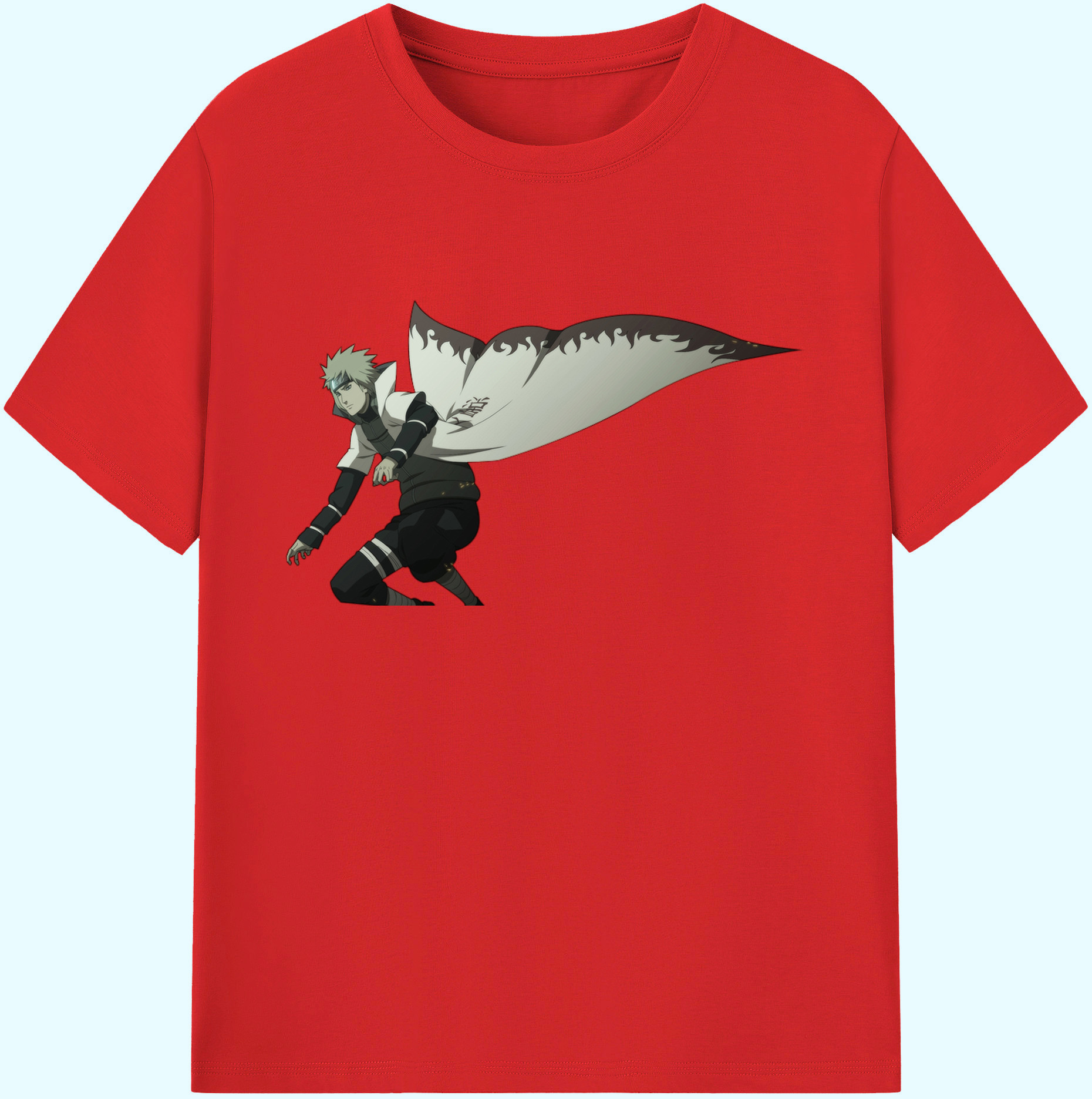（画像用） NARUTO -ナルト- 波風 ミナト Namikaze Minato 綿100％ メンズ半袖Tシャツ｜肌触りやわらか＆通気性