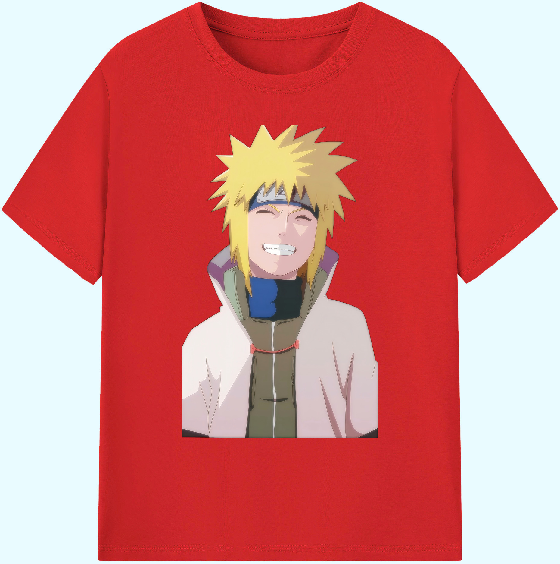 （画像用） NARUTO -ナルト- 波風 ミナト Namikaze Minato 綿100％ メンズ半袖Tシャツ｜肌触りやわらか＆通気性