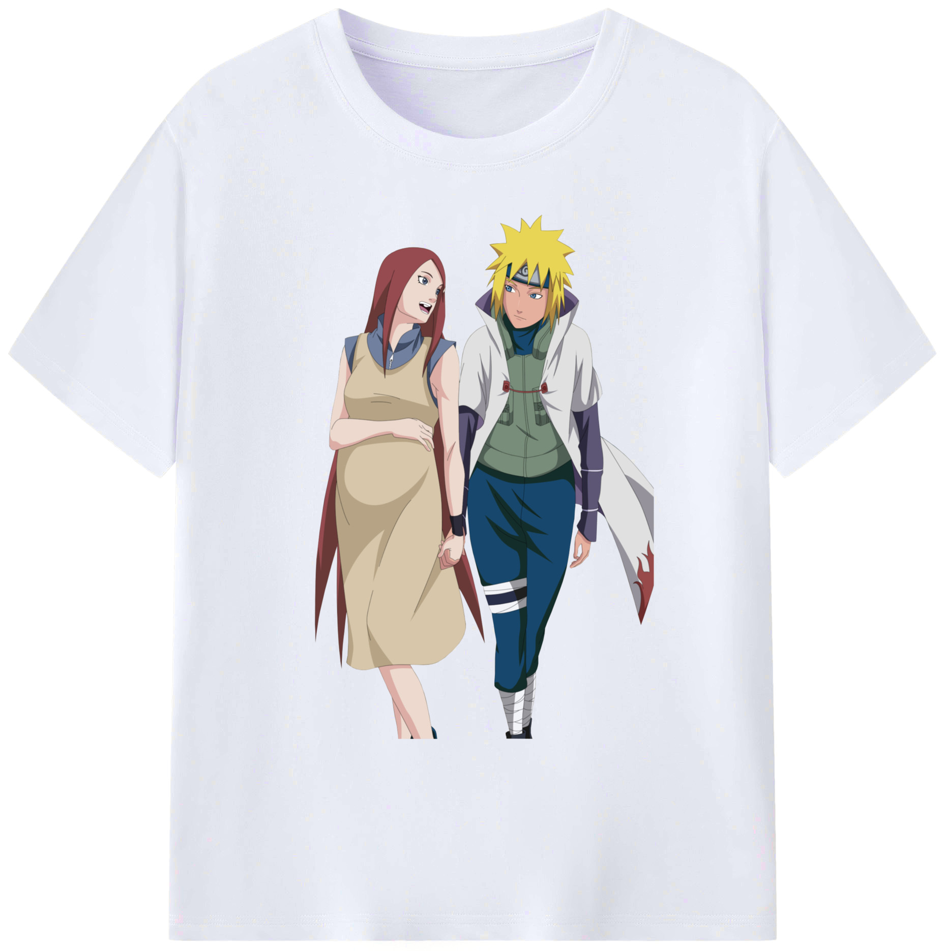 （画像用） NARUTO -ナルト- 波風 ミナト Namikaze Minato 綿100％ メンズ半袖Tシャツ｜肌触りやわらか＆通気性