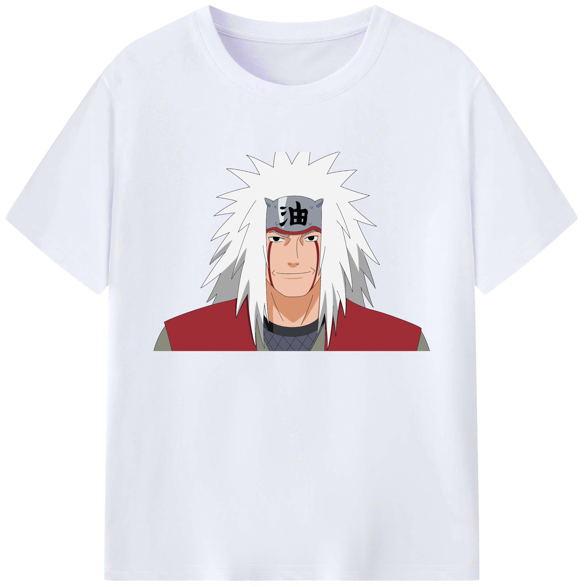 （画像用） NARUTO -ナルト- 自来也（じらいや） Jiraiya 綿100％ メンズ半袖Tシャツ｜肌触りやわらか＆通気性