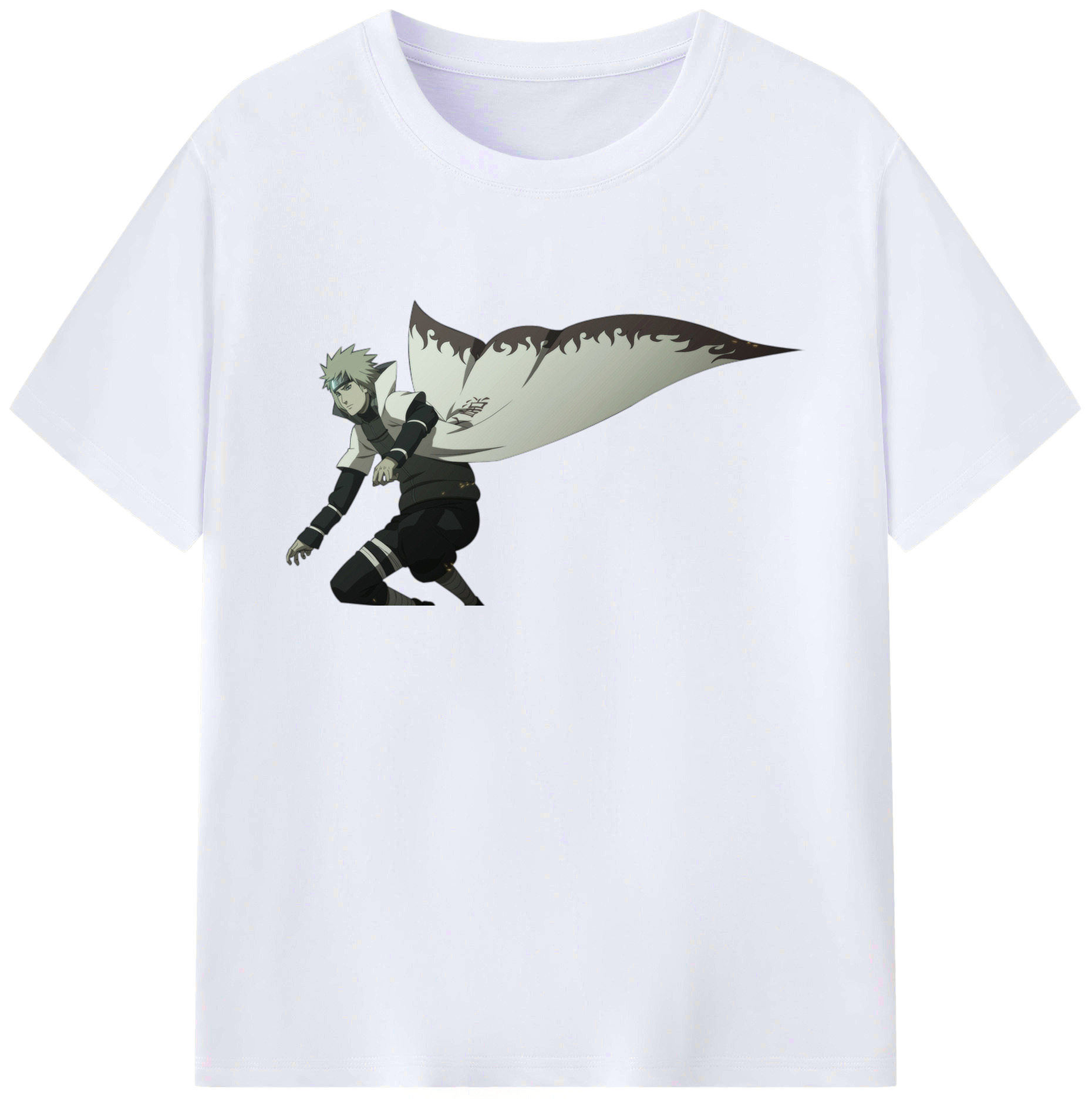 （画像用） NARUTO -ナルト- 波風 ミナト Namikaze Minato 綿100％ メンズ半袖Tシャツ｜肌触りやわらか＆通気性