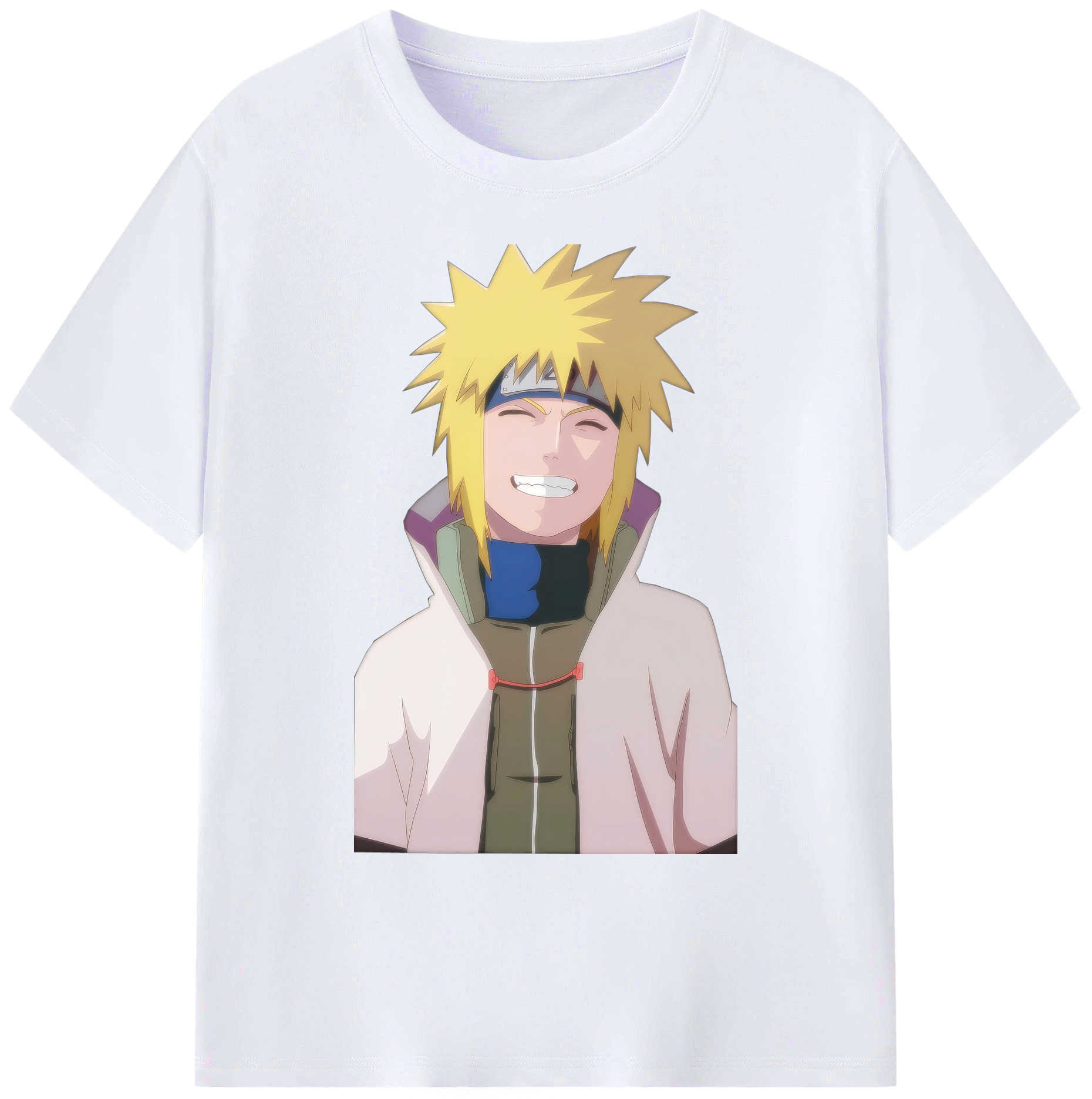 （画像用） NARUTO -ナルト- 波風 ミナト Namikaze Minato 綿100％ メンズ半袖Tシャツ｜肌触りやわらか＆通気性