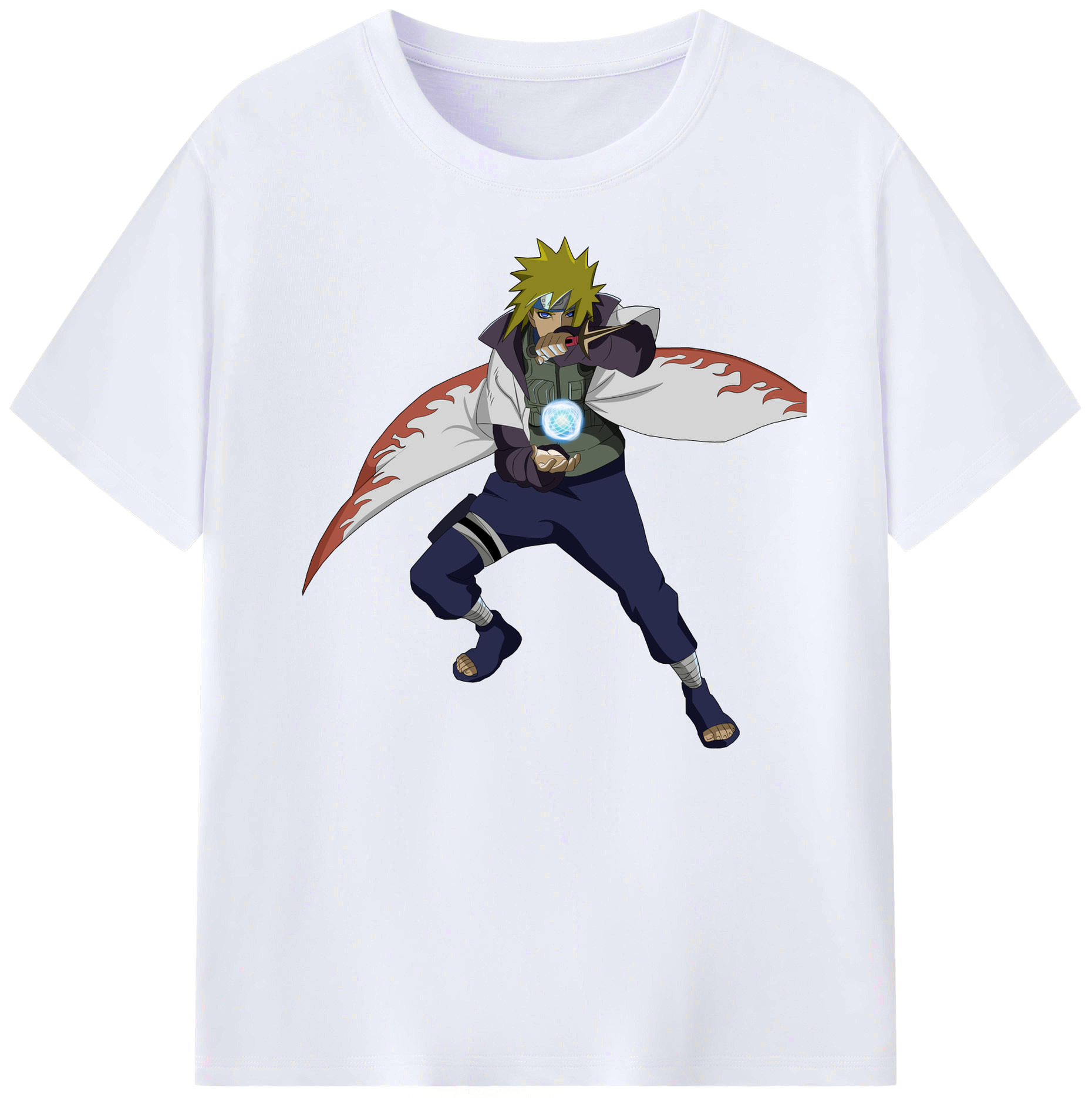 （画像用） NARUTO -ナルト- 波風 ミナト Namikaze Minato 綿100％ メンズ半袖Tシャツ｜肌触りやわらか＆通気性