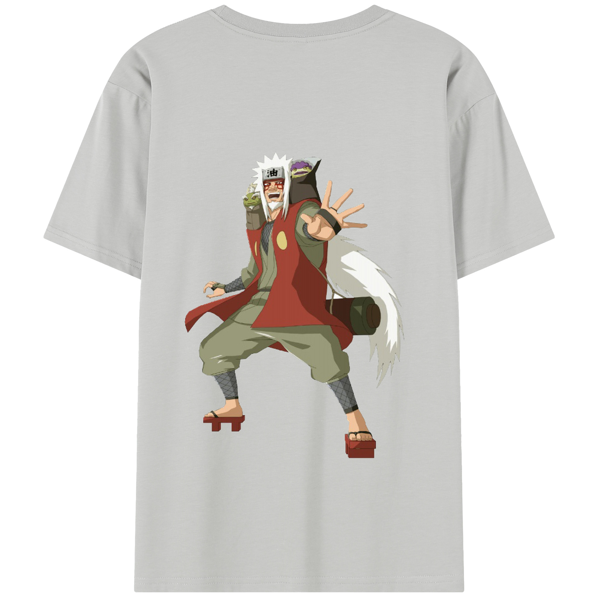 （画像用） NARUTO -ナルト- 自来也（じらいや） Jiraiya レディース半袖Tシャツ(バックプリント)