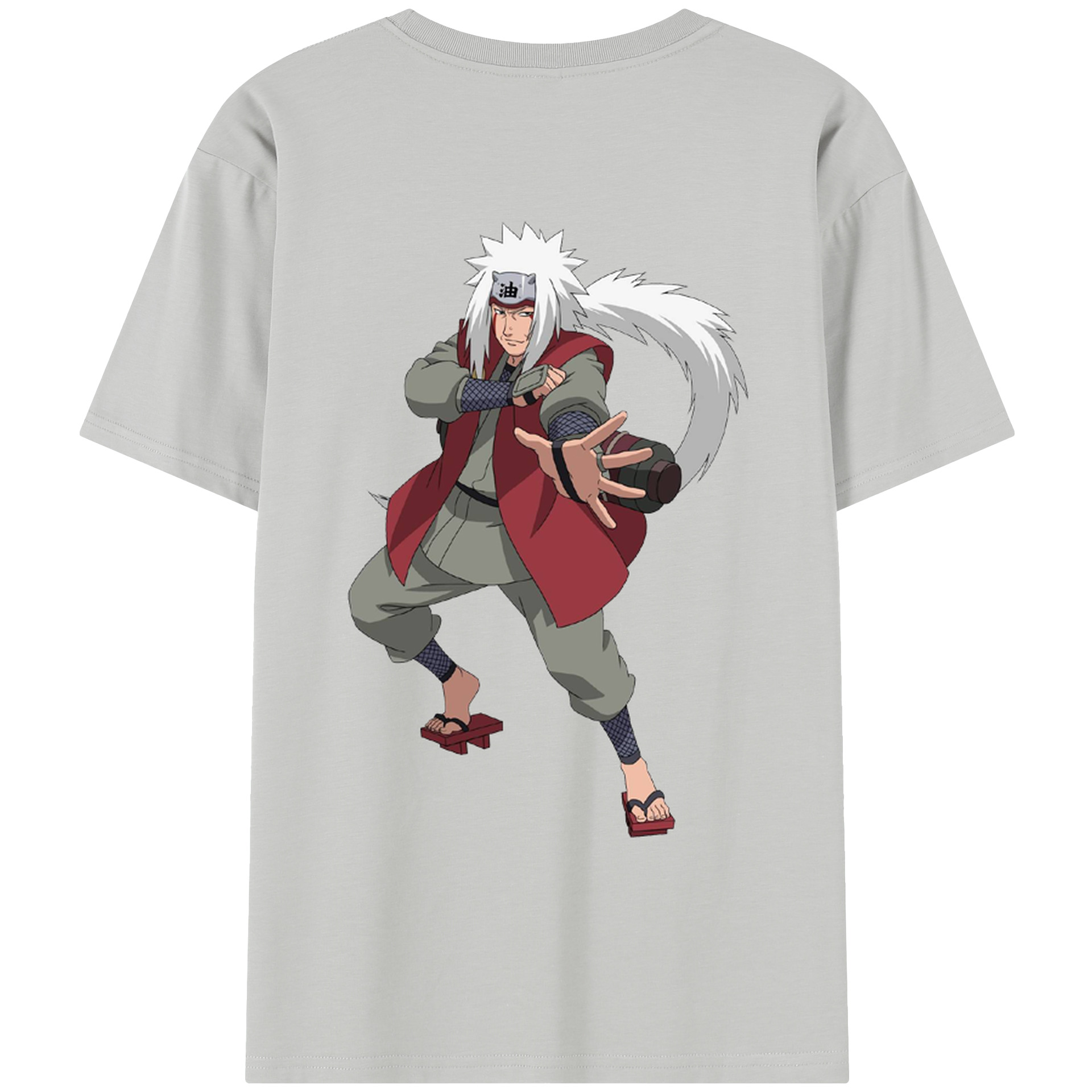 （画像用） NARUTO -ナルト- 自来也（じらいや） Jiraiya レディース半袖Tシャツ(バックプリント)