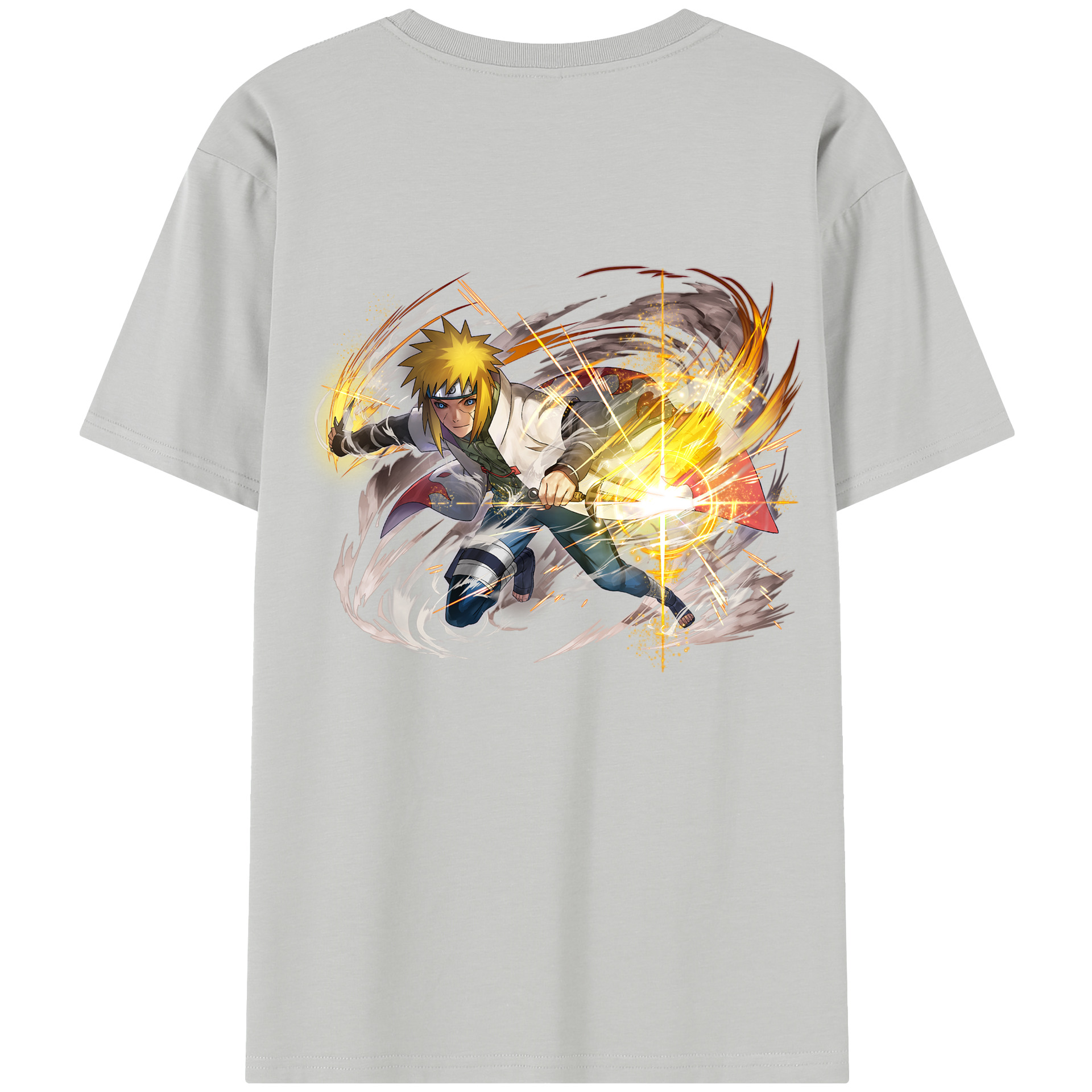 （画像用） NARUTO -ナルト- 波風 ミナト Namikaze Minato レディース半袖Tシャツ(バックプリント)