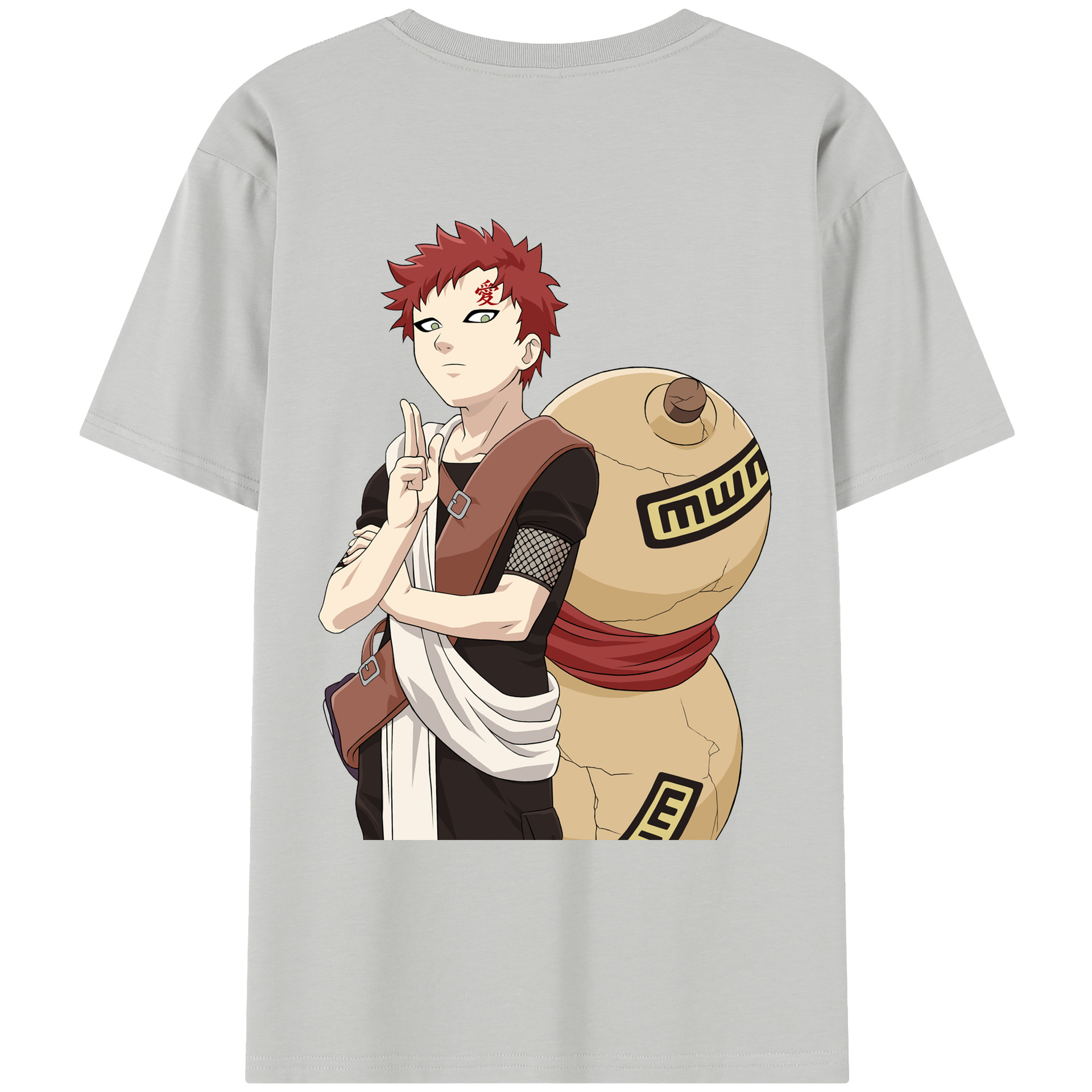 （画像用） NARUTO -ナルト- ガアラ Gaara レディース半袖Tシャツ(バックプリント)