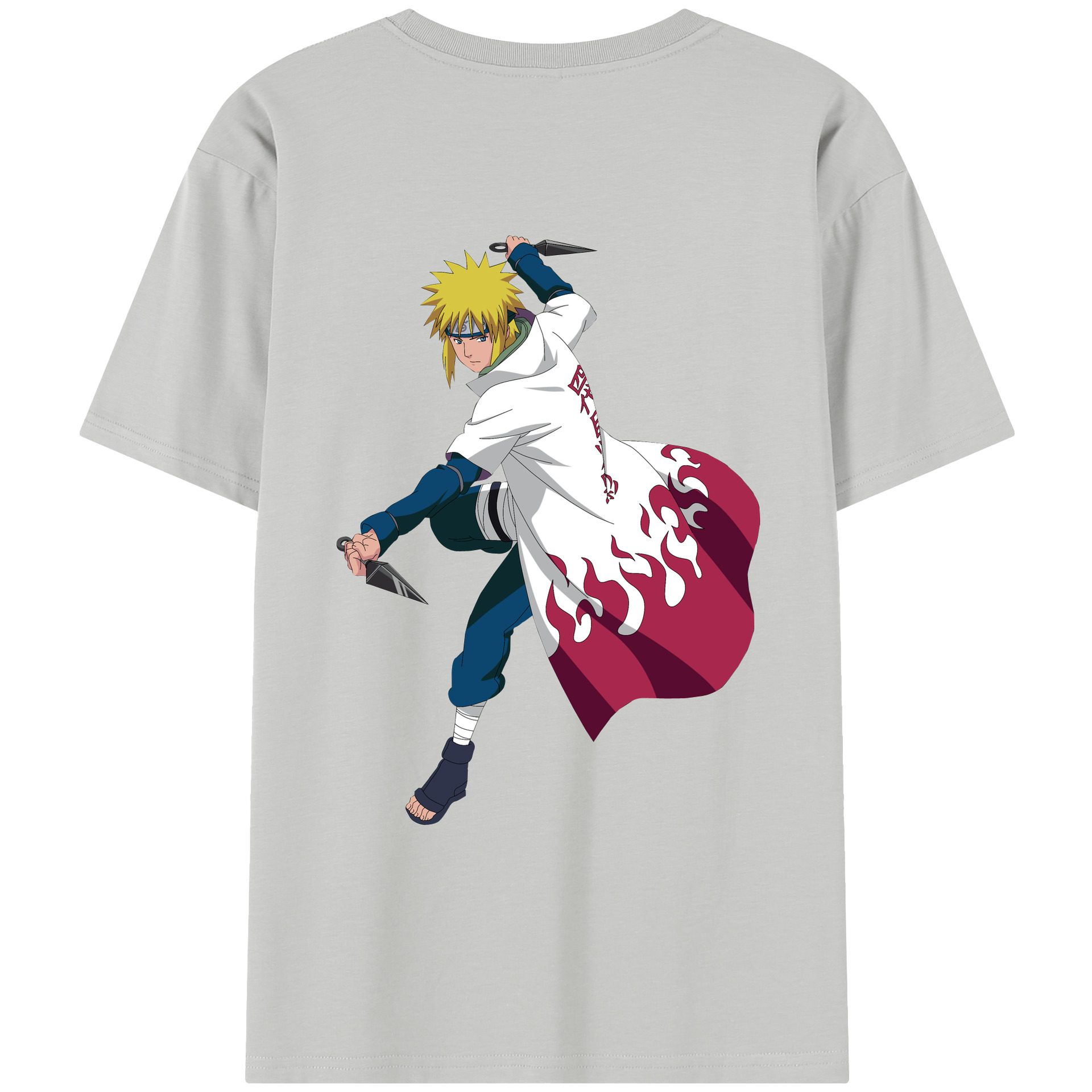 （画像用） NARUTO -ナルト- 波風 ミナト Namikaze Minato レディース半袖Tシャツ(バックプリント)
